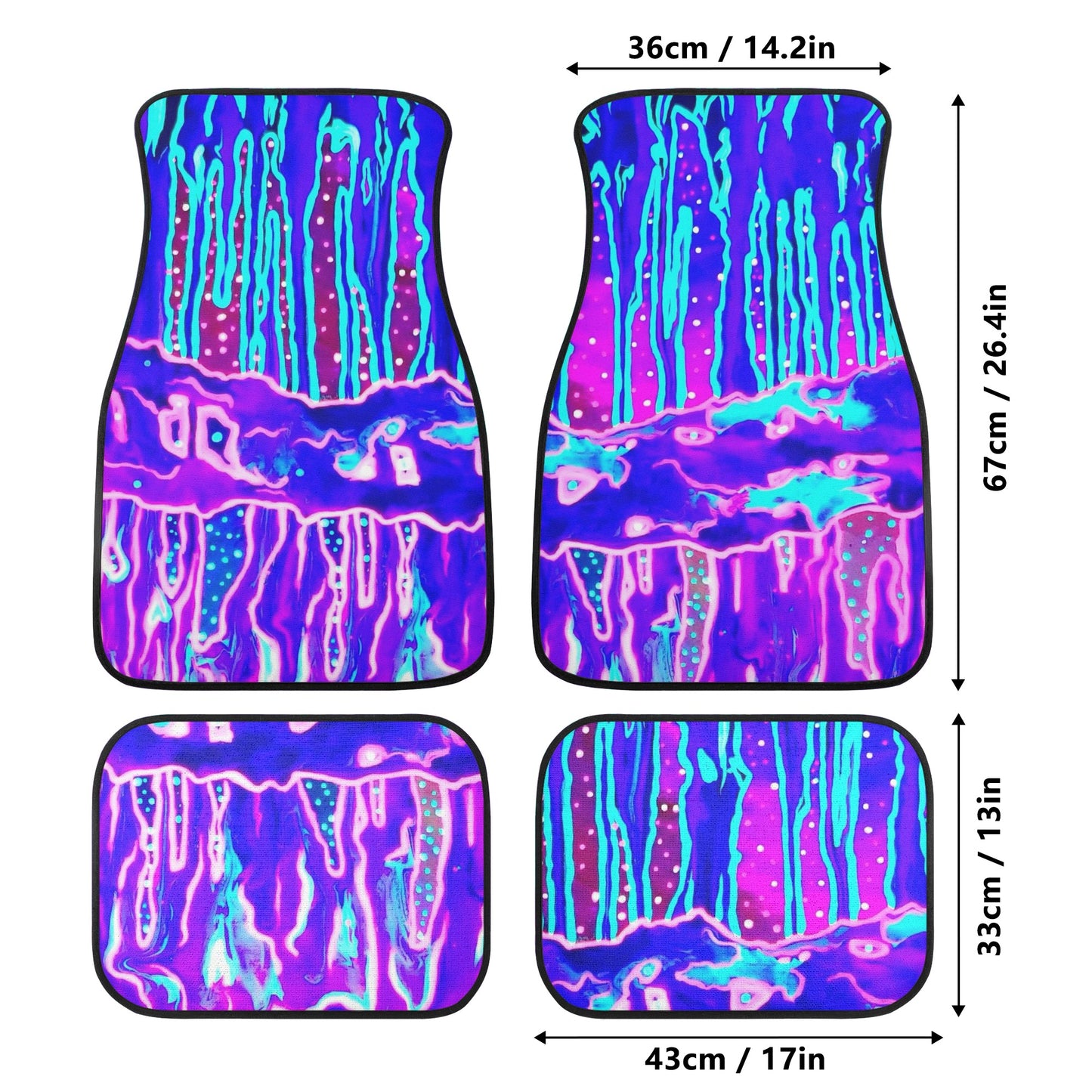 Mystic Cave Back and Front Car Floor Mats