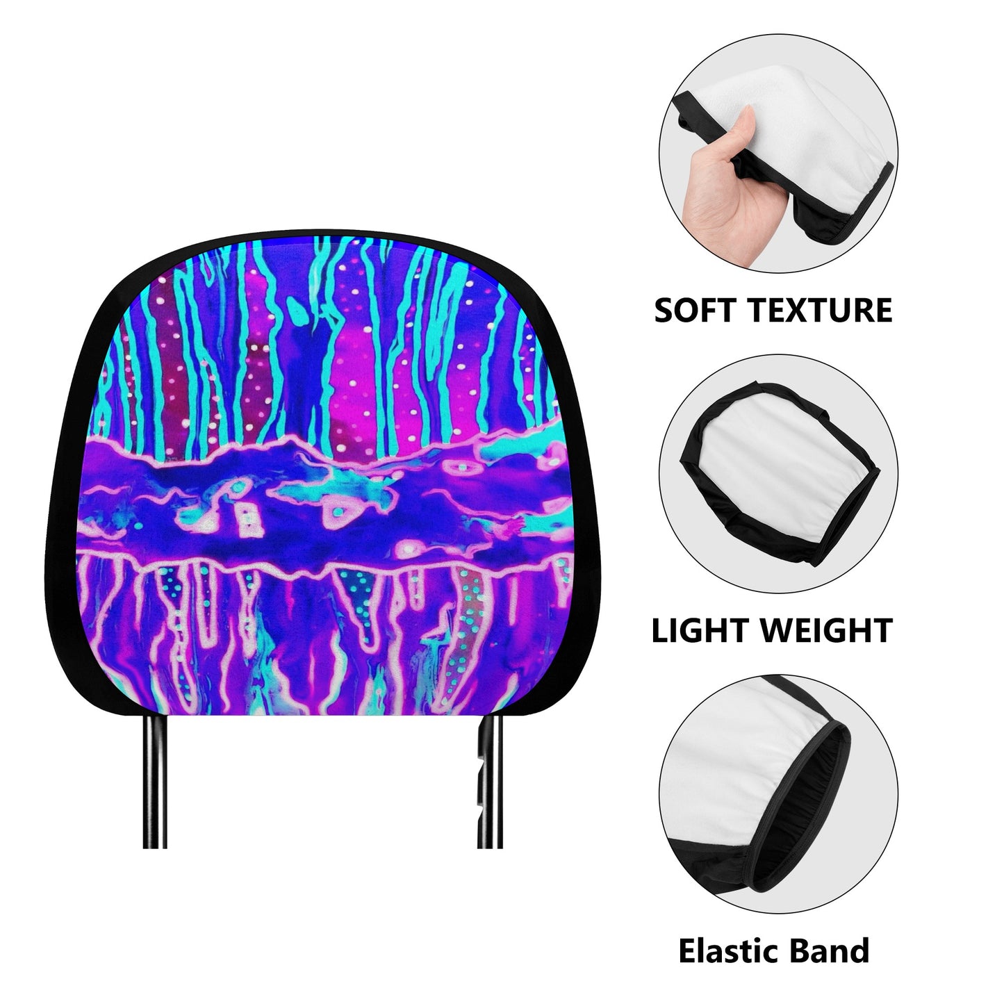 Mystic Cave Car Headrest Covers