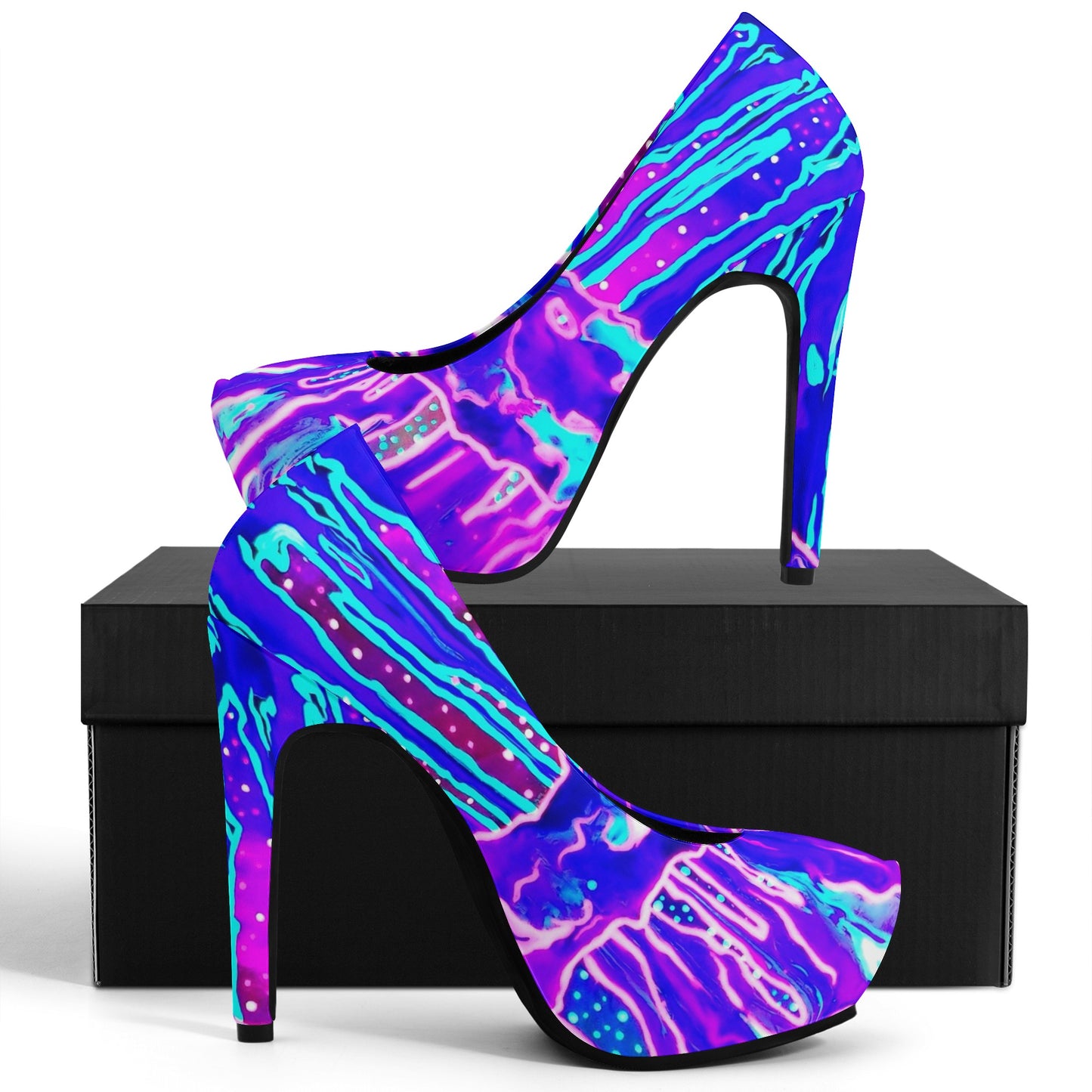 Mystic Cave Women Platform Pumps 5 Inch High Heels