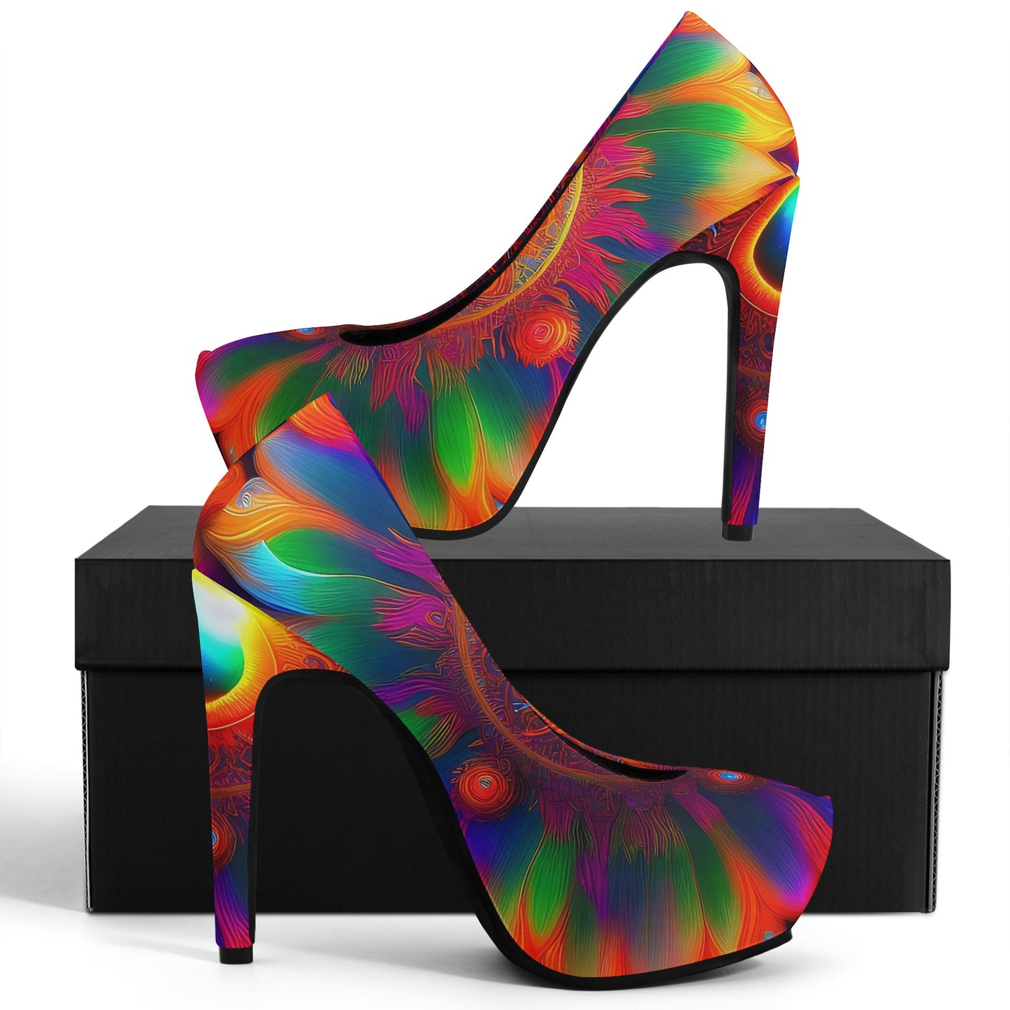 Sun-Dala Women Platform Pumps 5 Inch High Heels