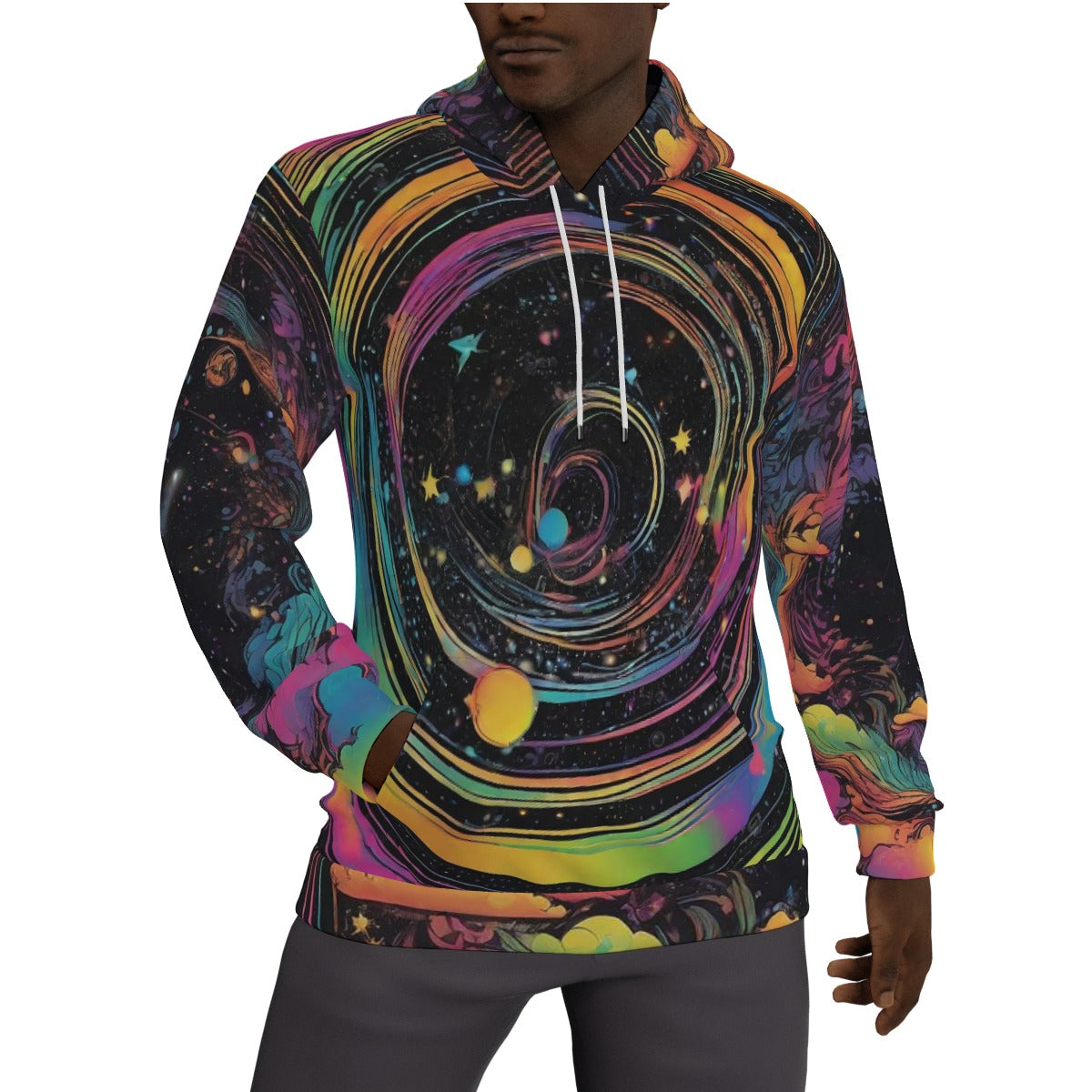 Galactic Trip Men's Thicken Pullover Hoodie