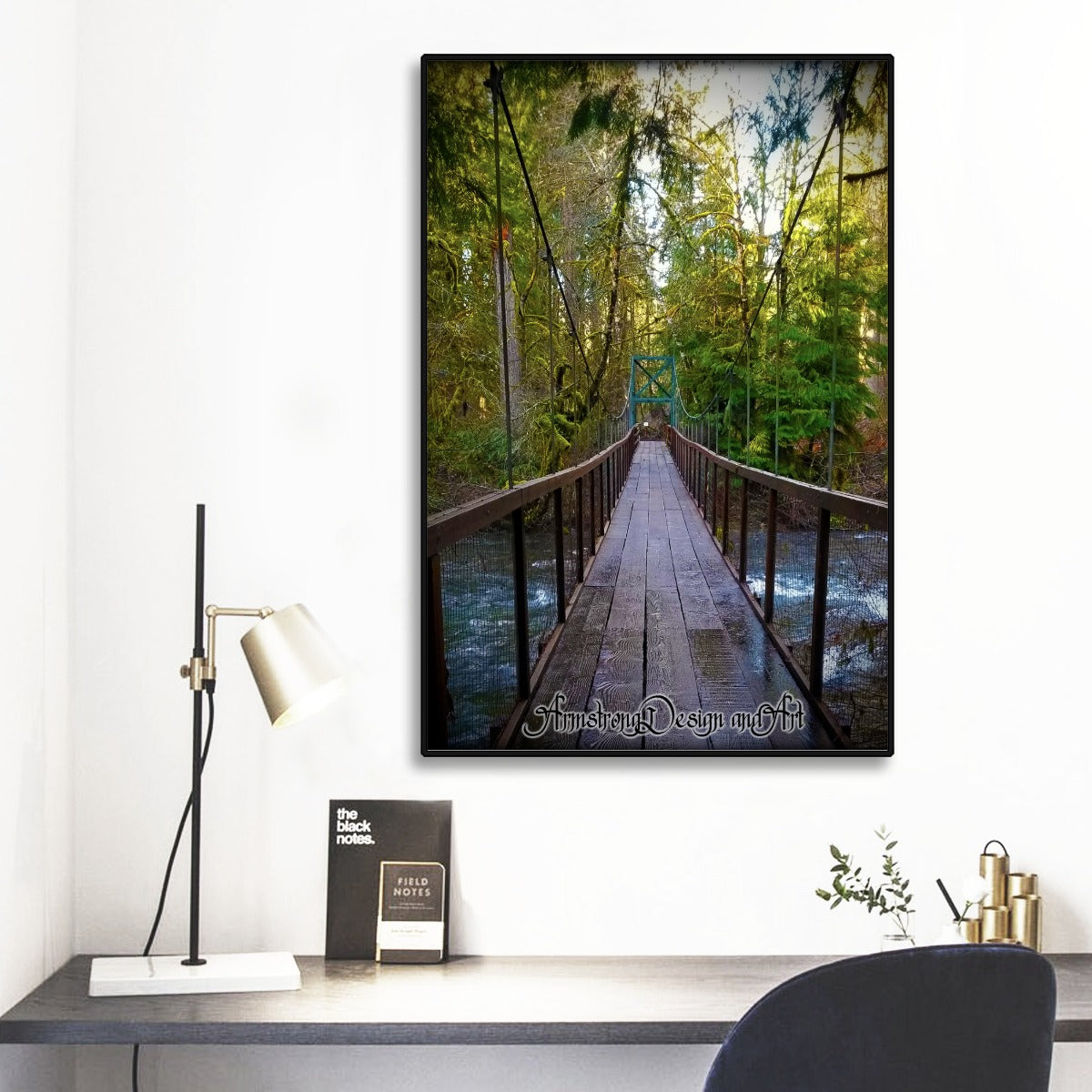 Bridge to Paradise Black Frame Mural