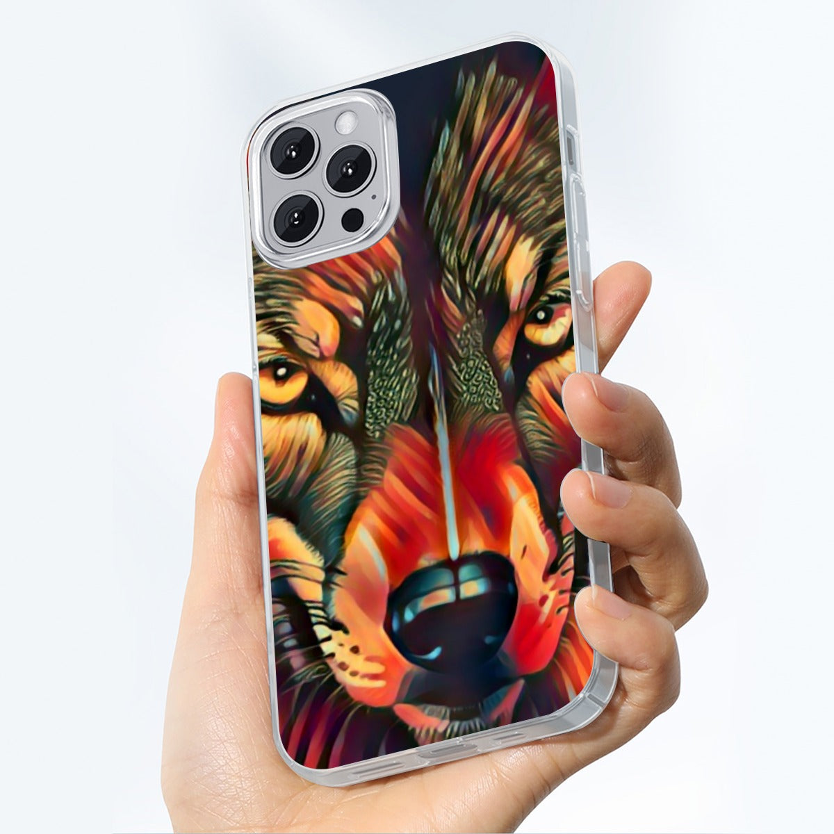 Wolf on Fire iPhone14 Series Mobile Phone Case | TPU