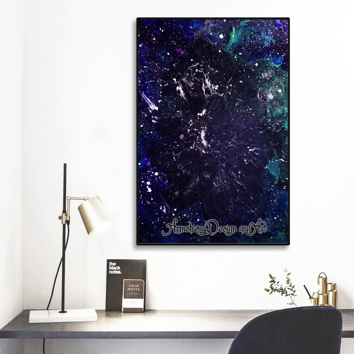 Galactic Darkness Black Frame Mural