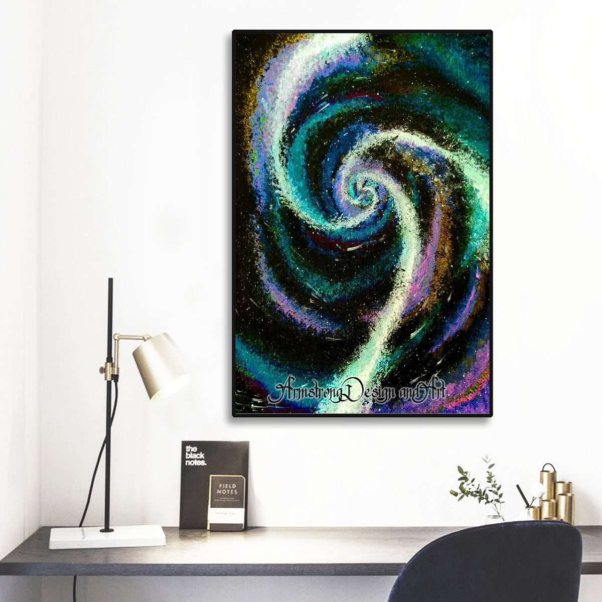 Sea of Galaxies Black Frame Mural