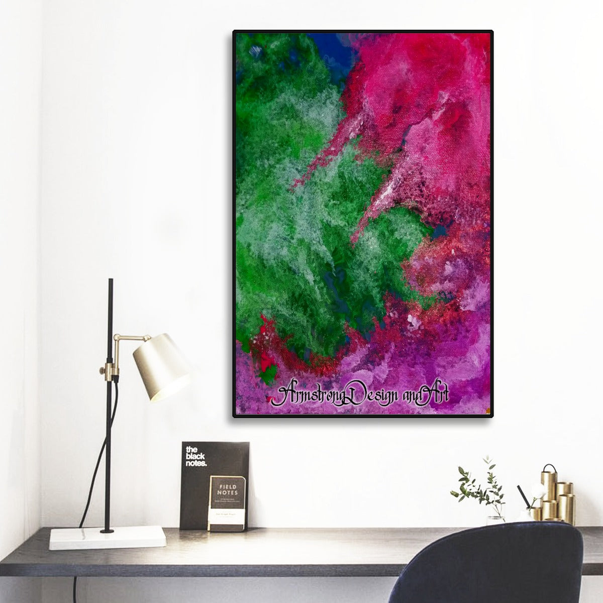Color Storm Black Frame Mural