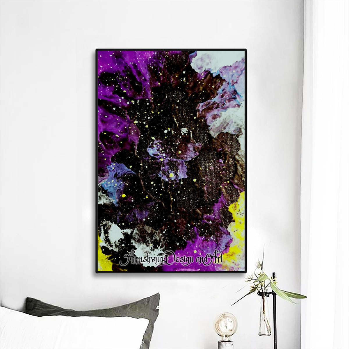 Galaxy Storm Black Frame Mural