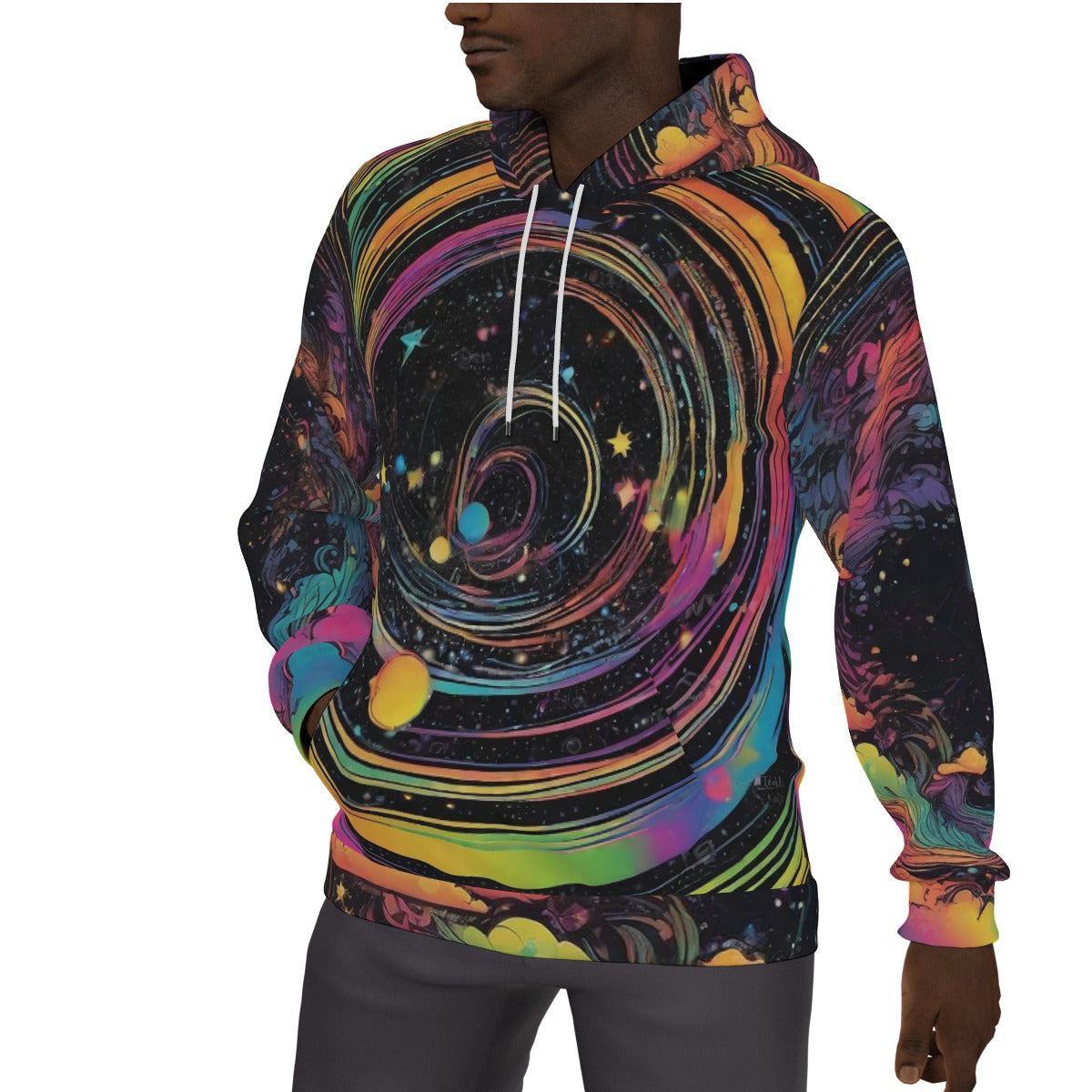 Galactic Trip Men's Thicken Pullover Hoodie
