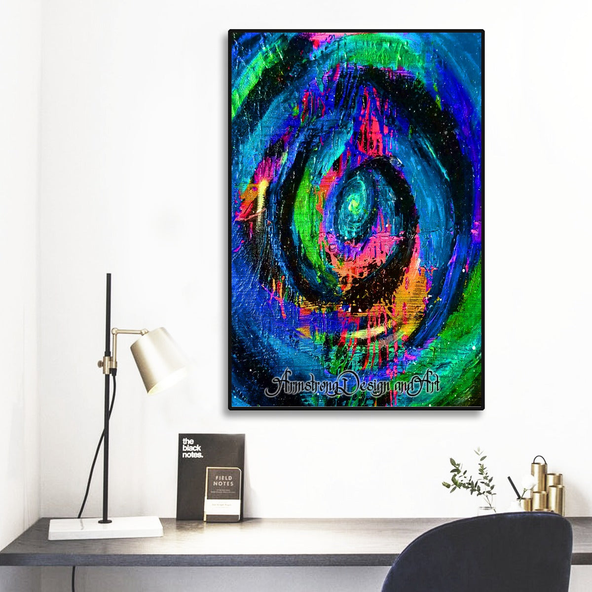 Different Dimensions Black Frame Mural