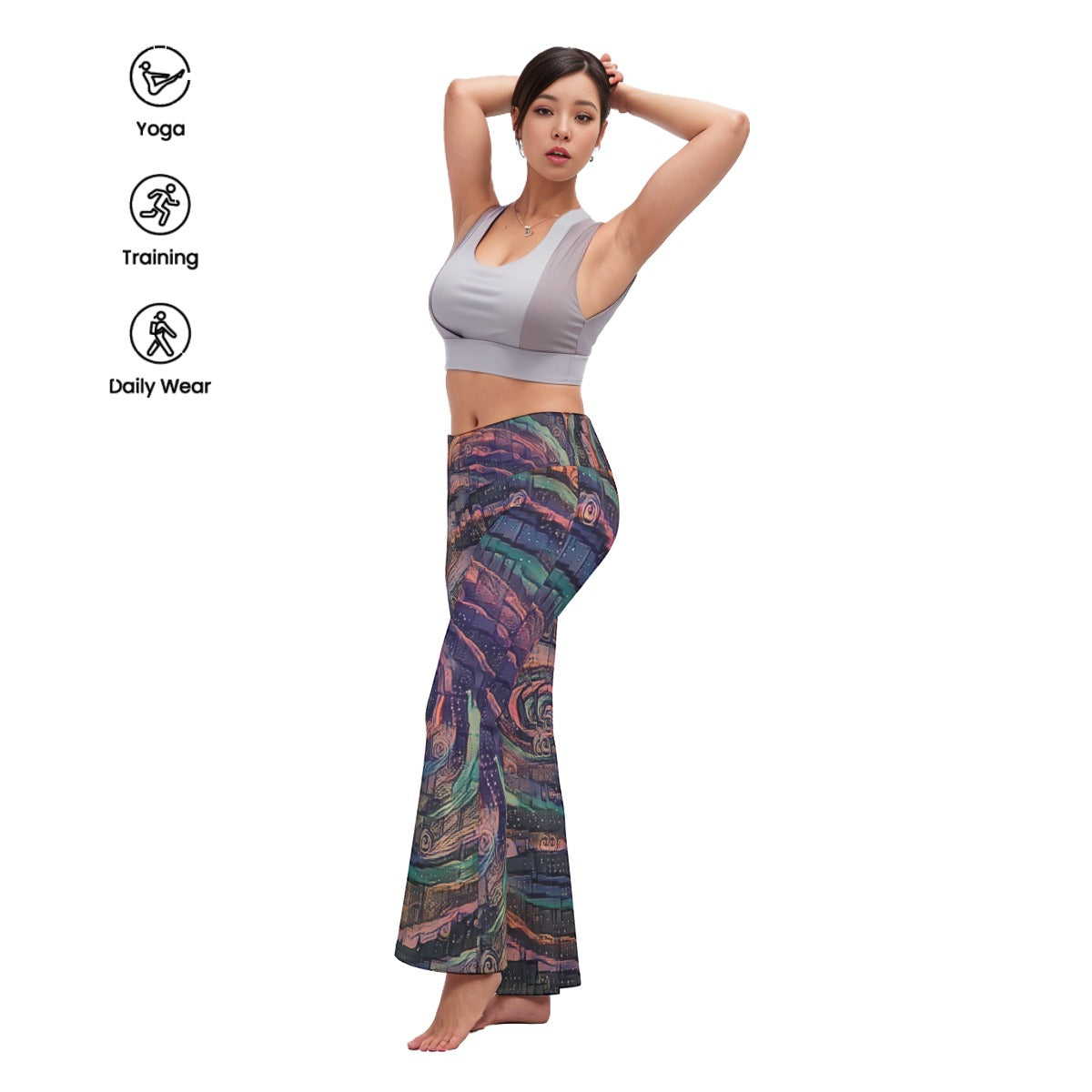 Galactic Whirlpool Women's Flare Yoga Pants