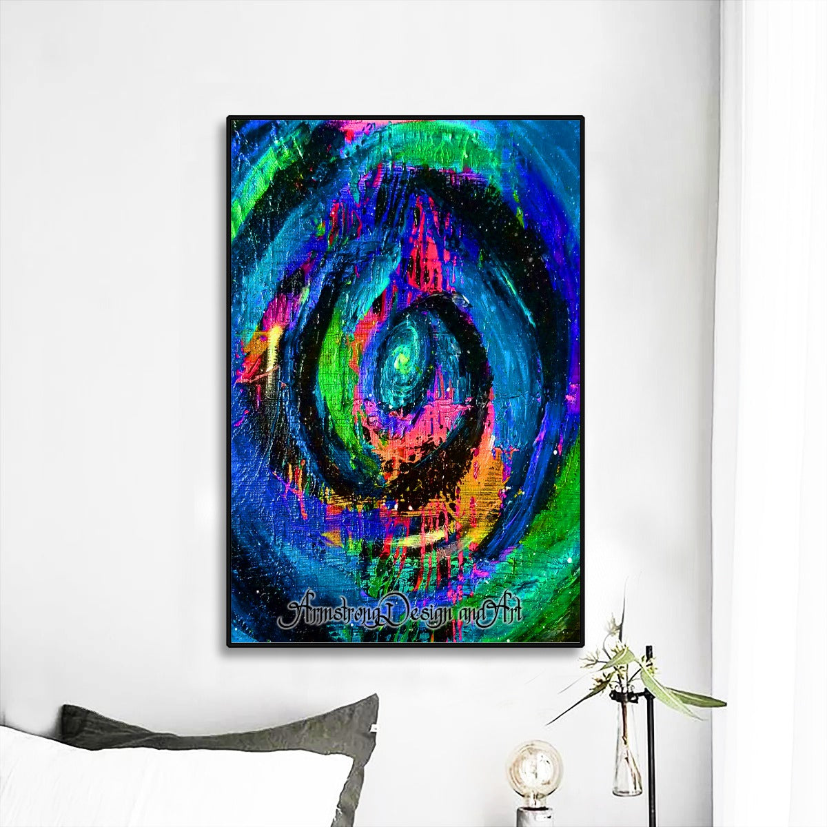 Different Dimensions Black Frame Mural