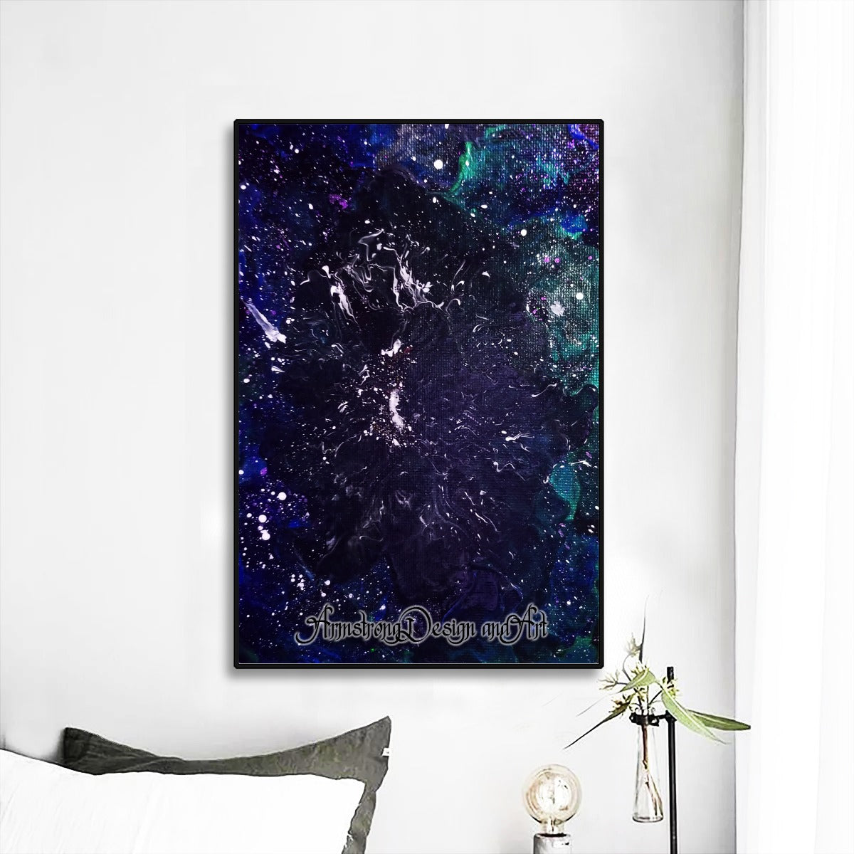 Galactic Darkness Black Frame Mural