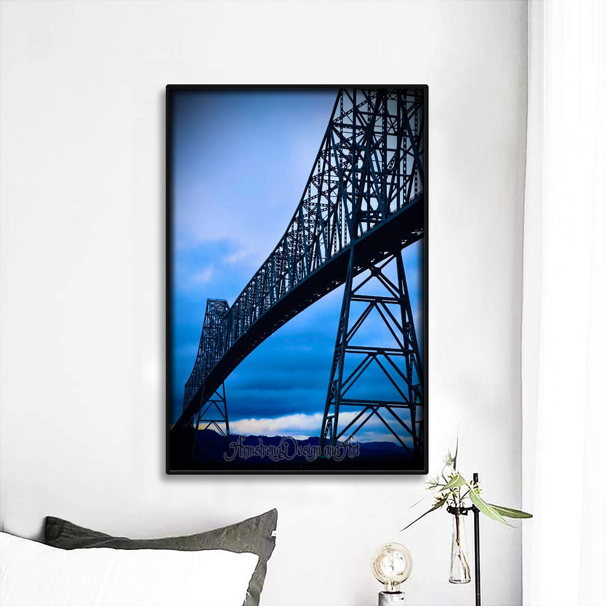 Bridge to Peace Black Frame Mural