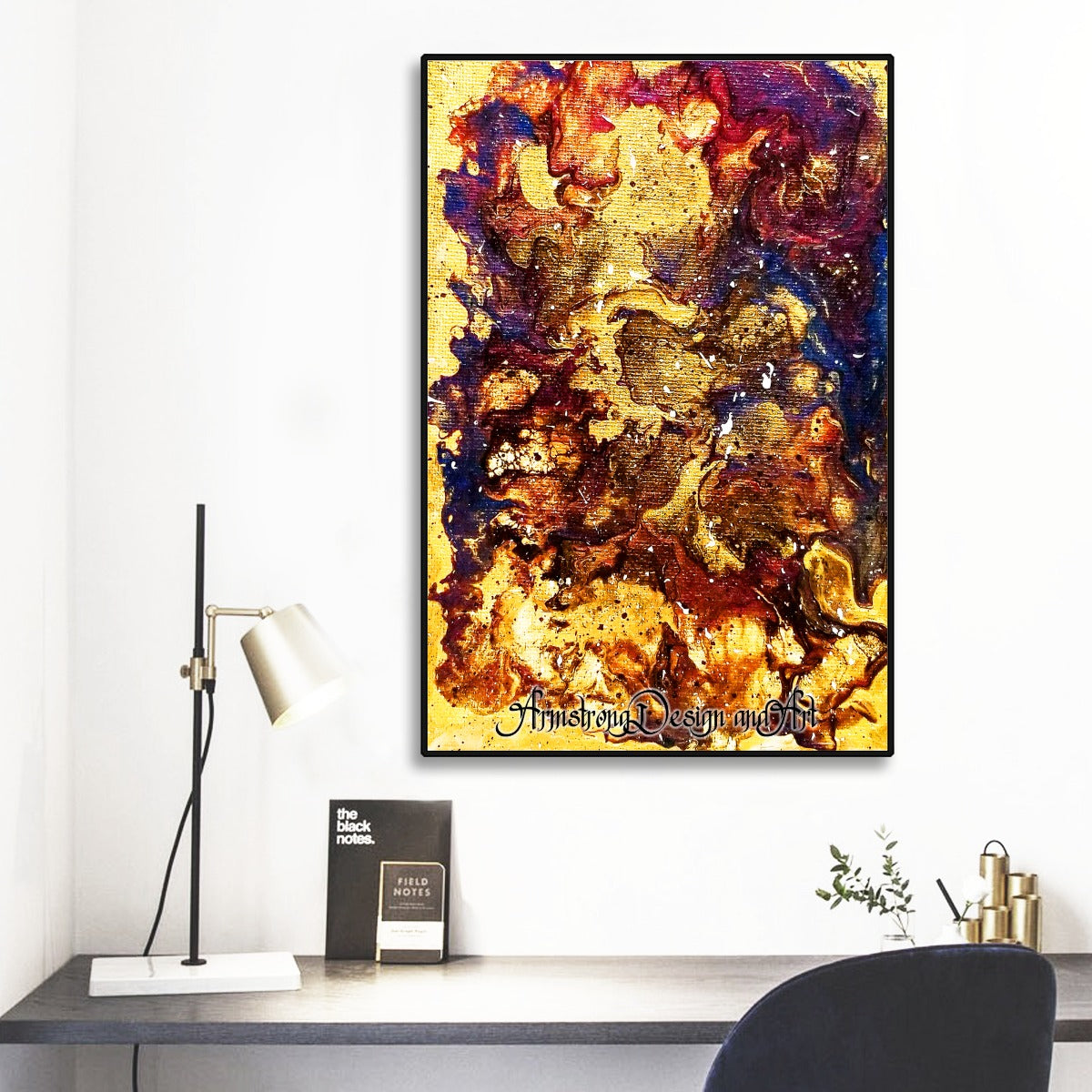 Heaven Meets Universe Black Frame Mural