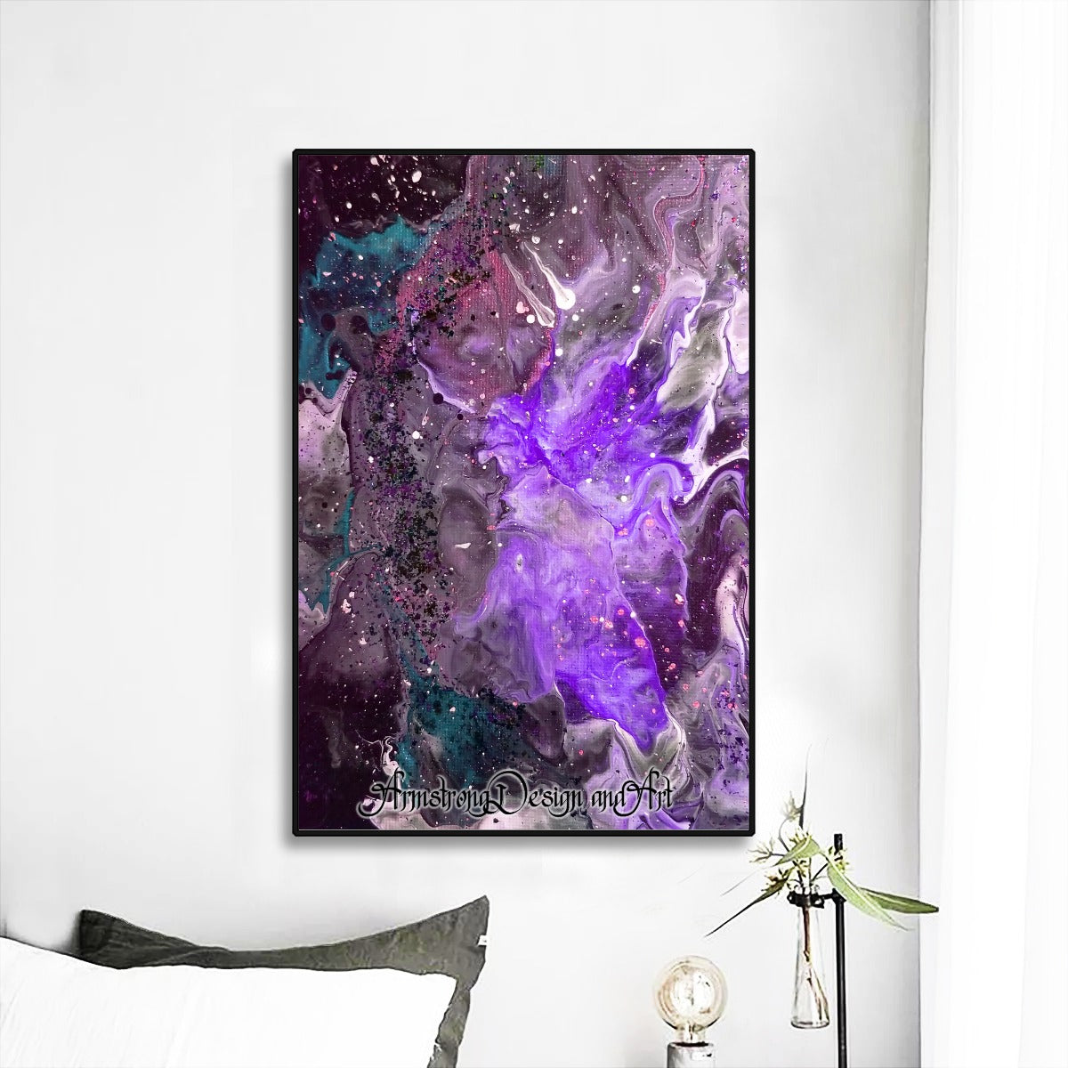 Galaxy Explosion Black Frame Mural