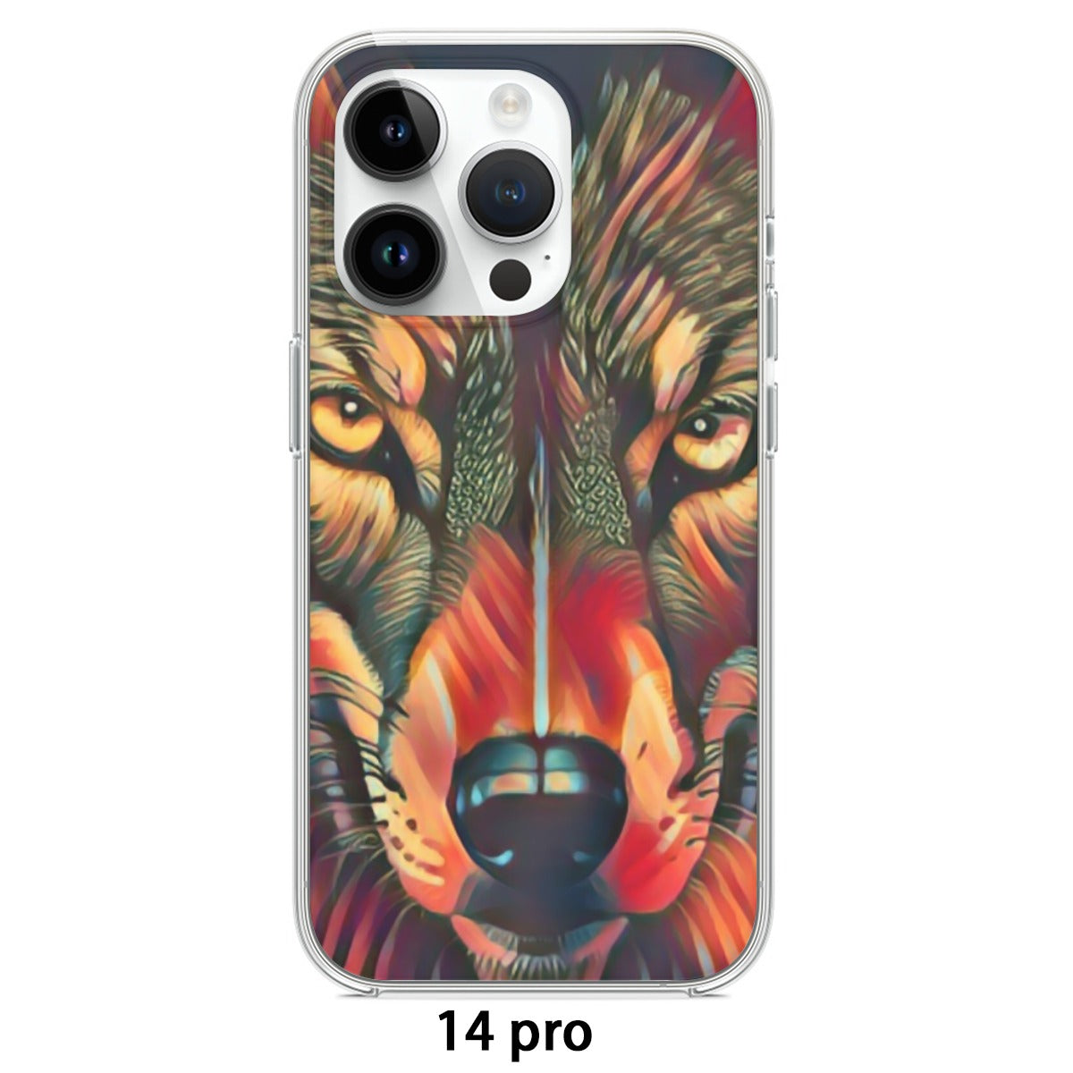 Wolf on Fire iPhone14 Series Mobile Phone Case | TPU