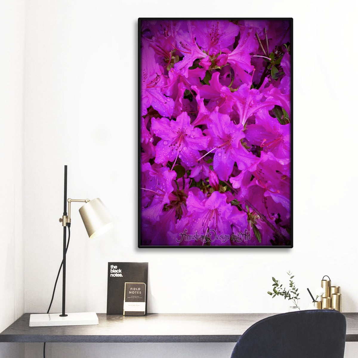 Purple Heaven Black Frame Mural