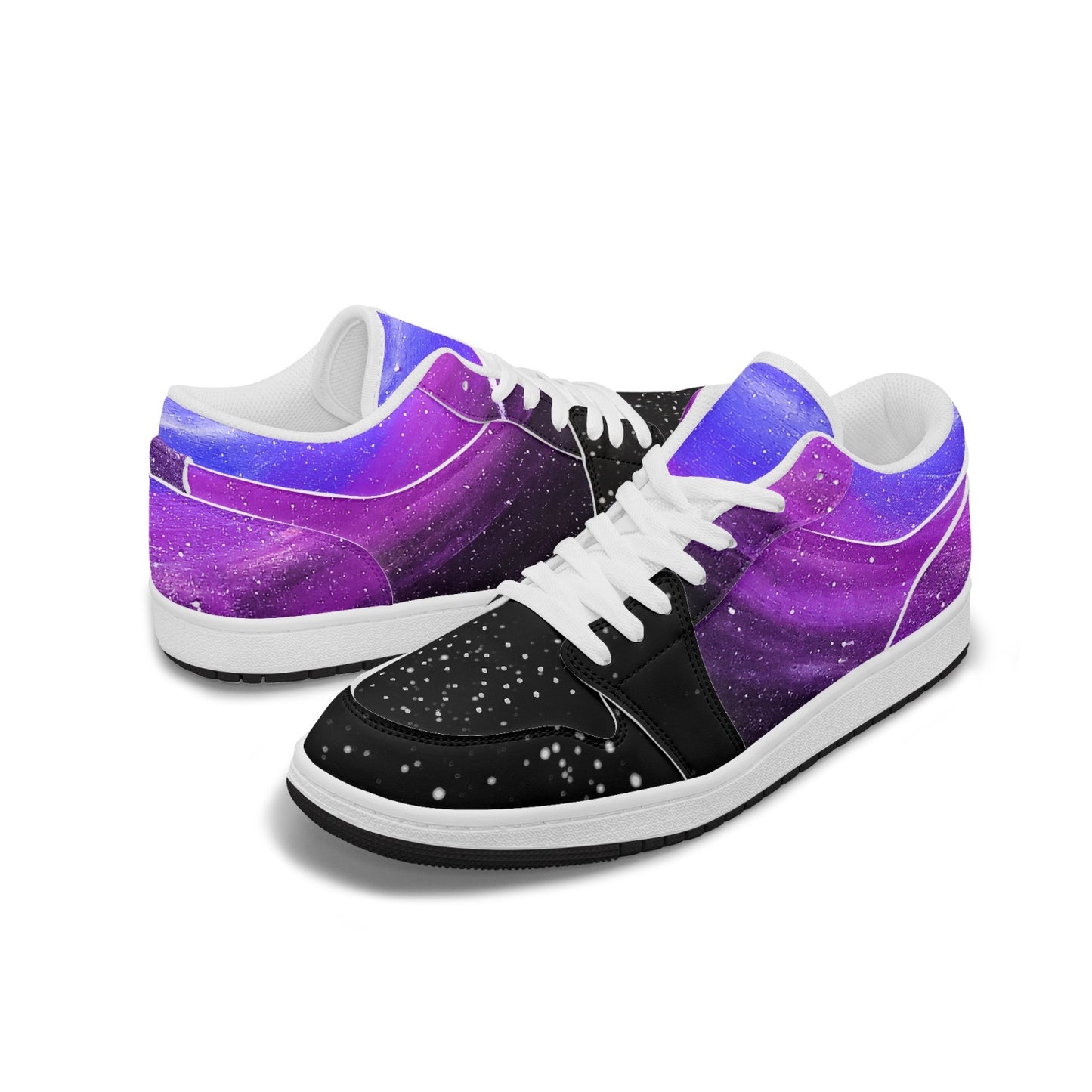 Moonshine and Magic Purple Low-Top AJ1 Leather Sneakers