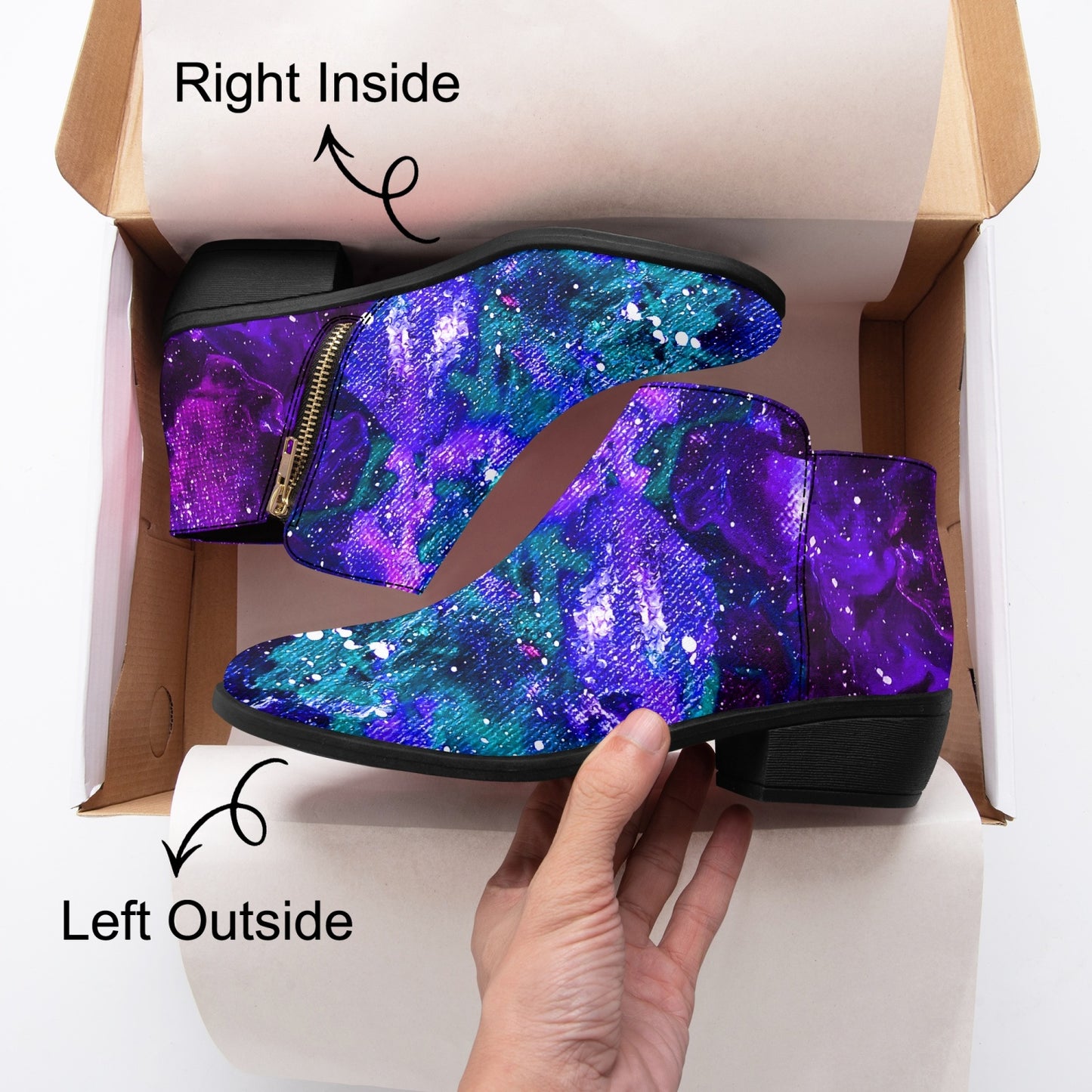 Galactic Love Zipper Boots