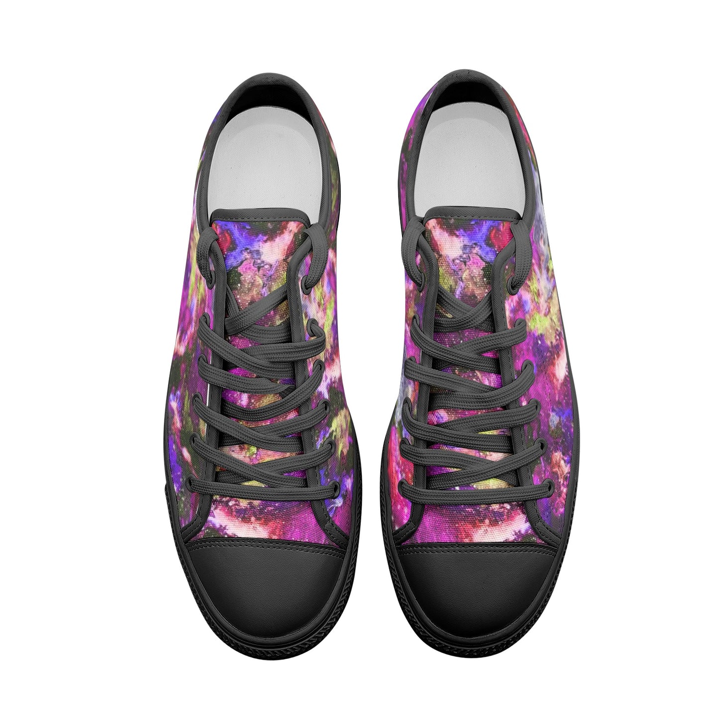 Hot Pink Galaxy Low Top Canvas Shoes