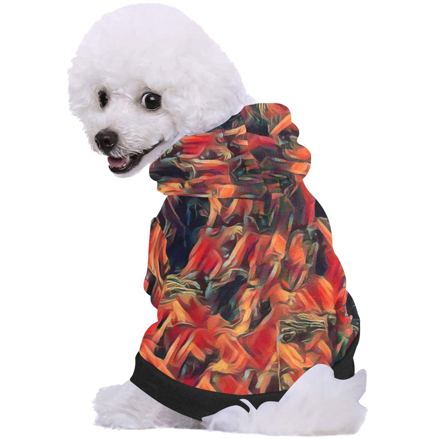 Fiery Whisper Fuzzy Pet Hoodie