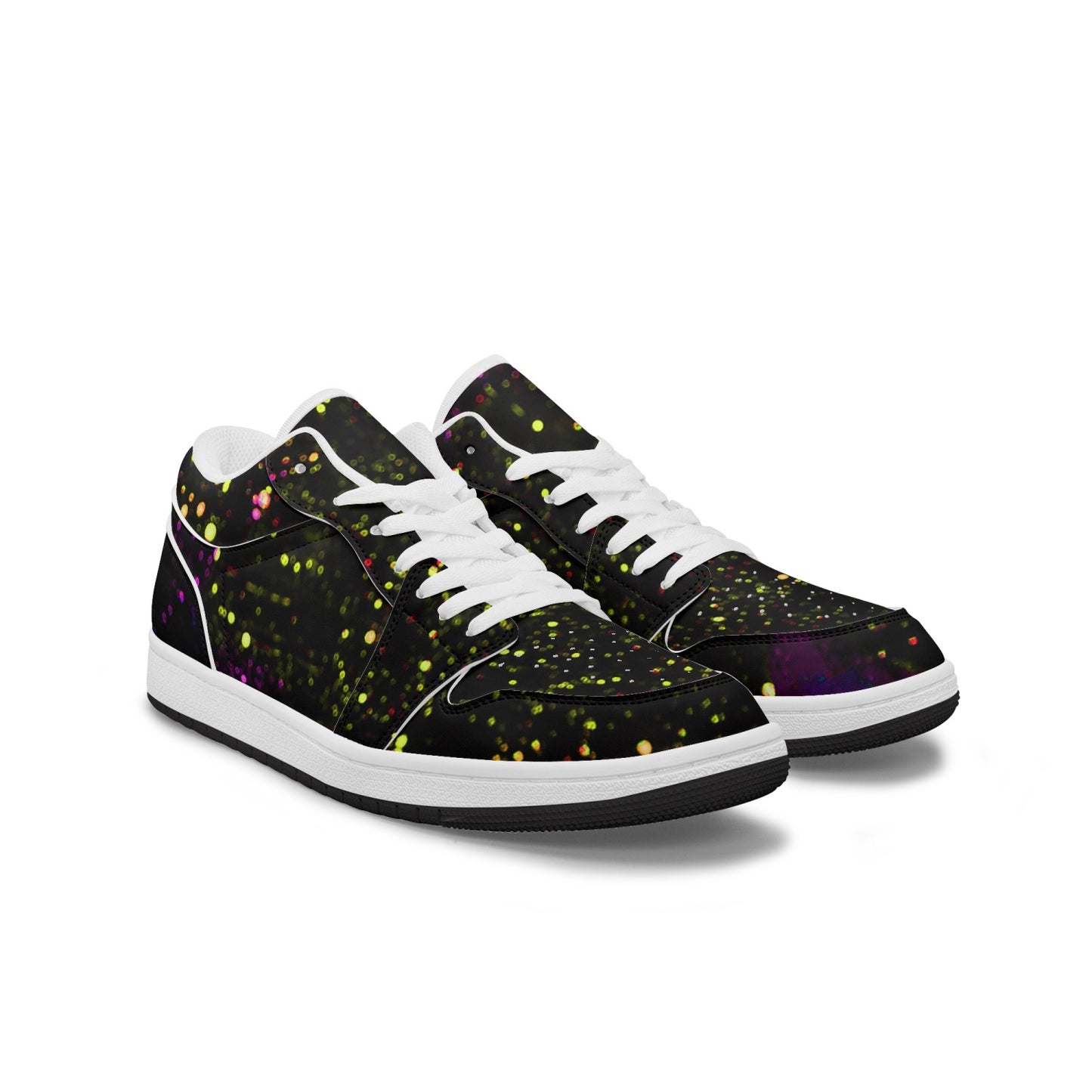 Star Party Gold Low-Top AJ1 Leather Sneakers