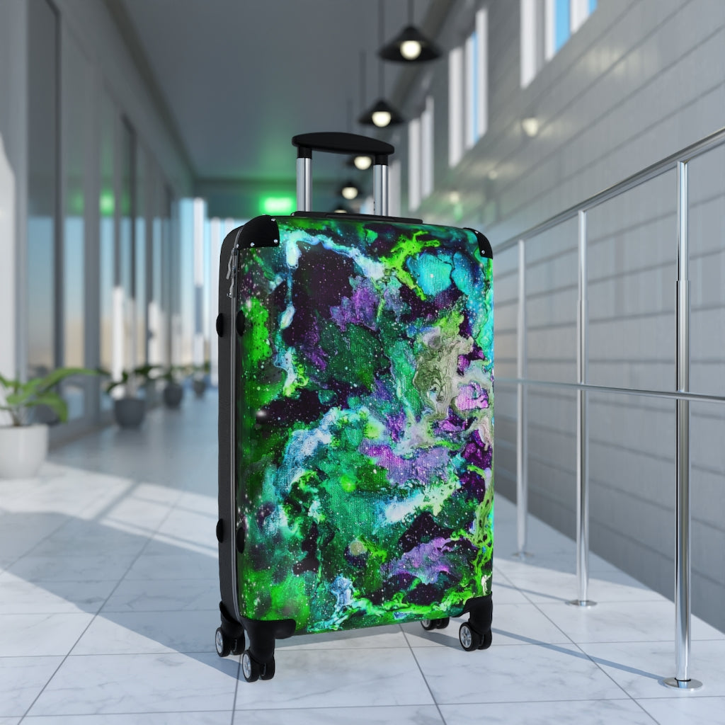 Green Galaxy Suitcases *3 sizes*