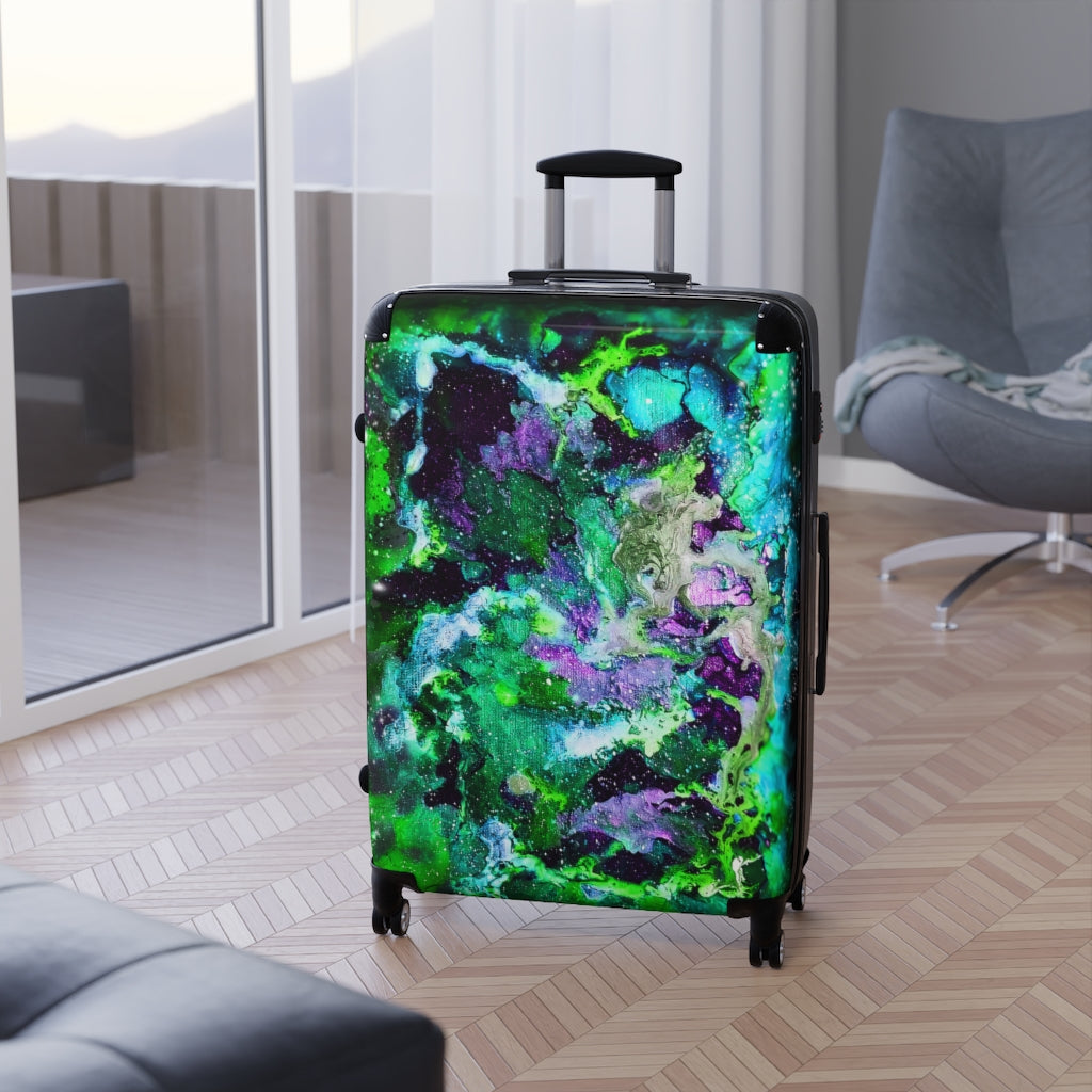 Green Galaxy Suitcases *3 sizes*