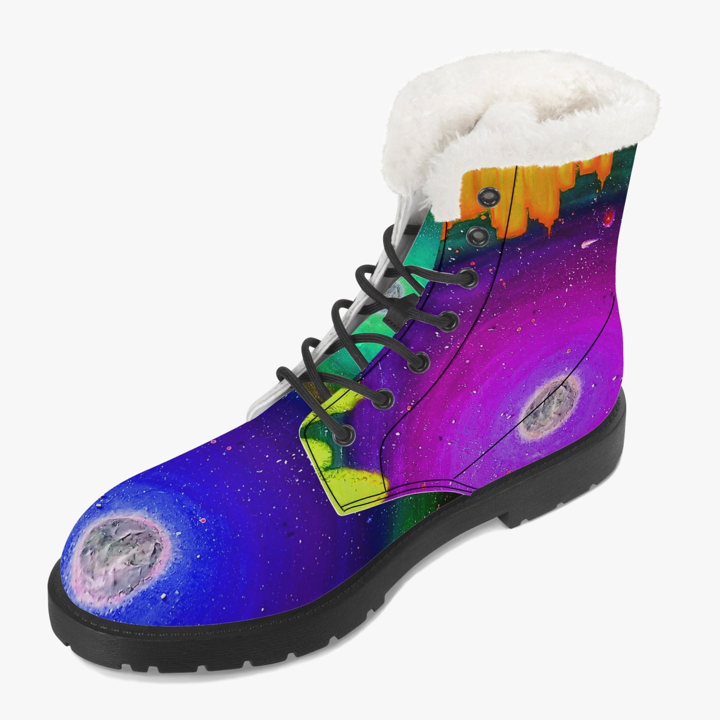 Harmony Scape  Faux Fur Leather Boots
