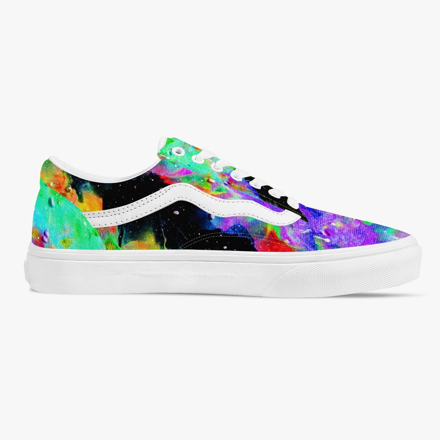 Galactic Rainbow Low-Top Canvas Sneakers
