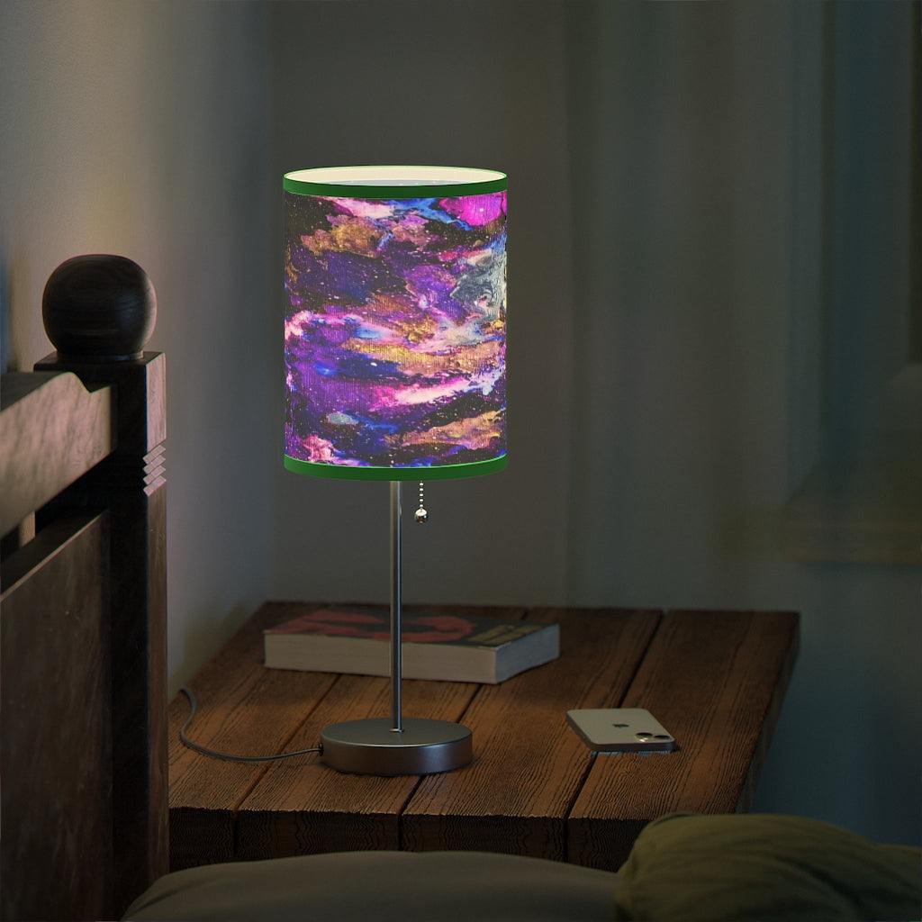 Purple Galaxy Lamp on a Stand