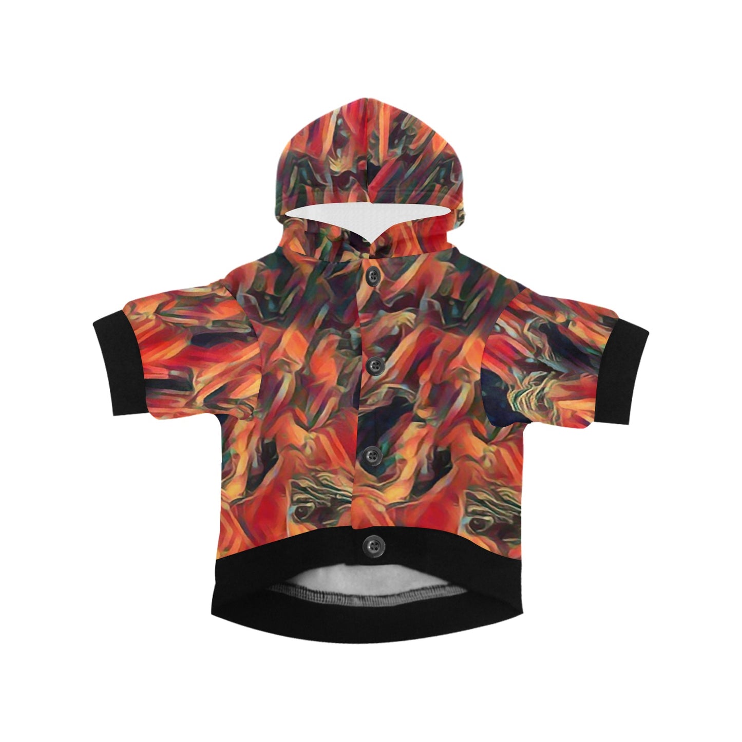 Fiery Whisper Fuzzy Pet Hoodie