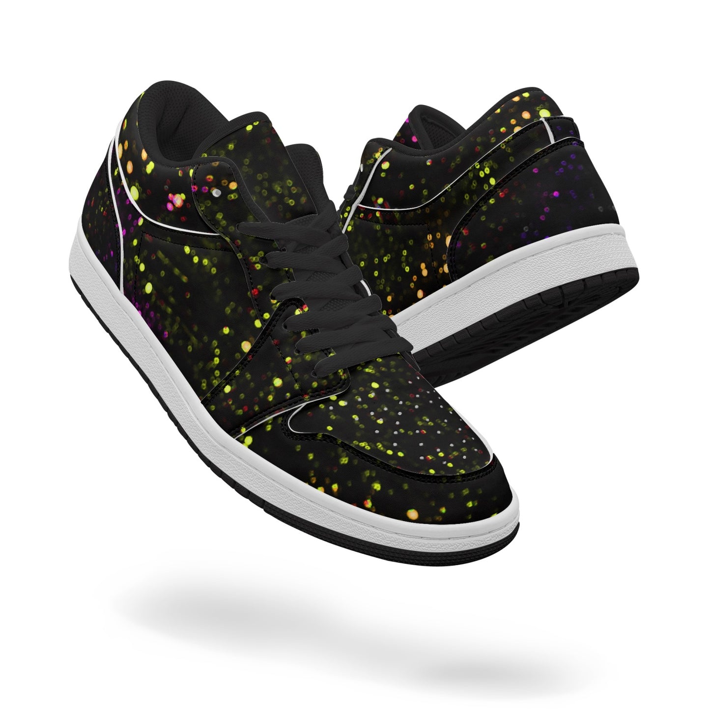 Star Party Gold Low-Top AJ1 Leather Sneakers