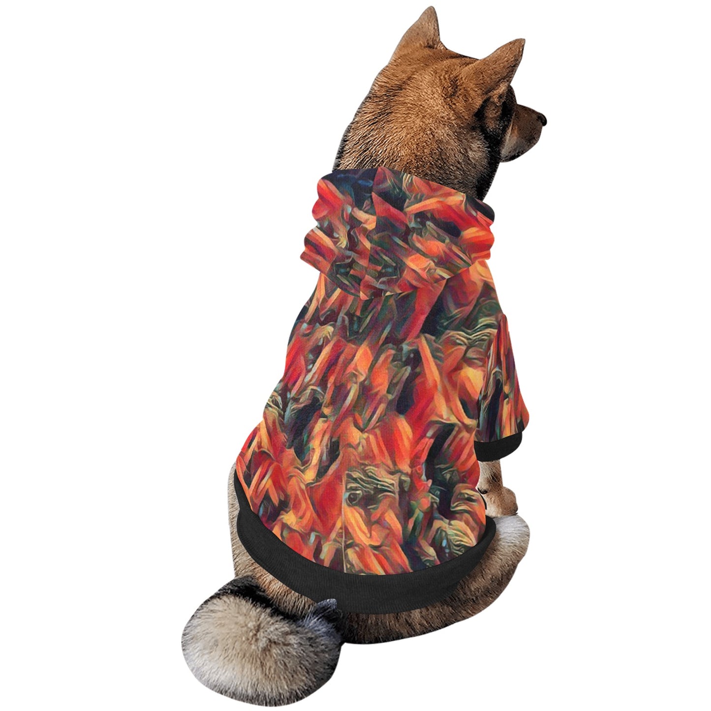 Fiery Whisper Fuzzy Pet Hoodie