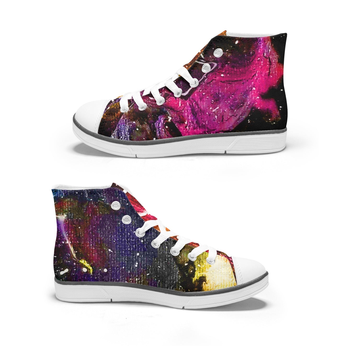 Galactic Clouds Kid's High-Top Canvas Shoes