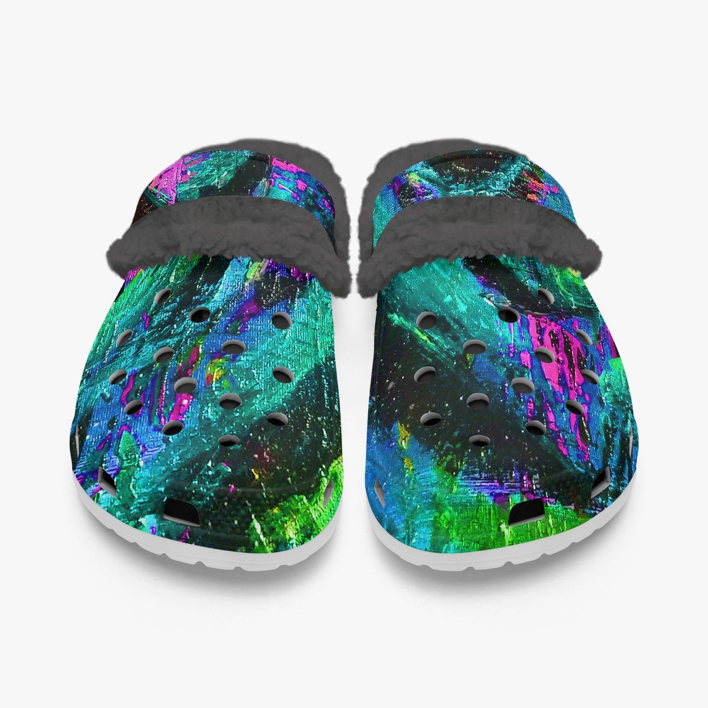 Different Dimensions: Turquoise Lined Clogs