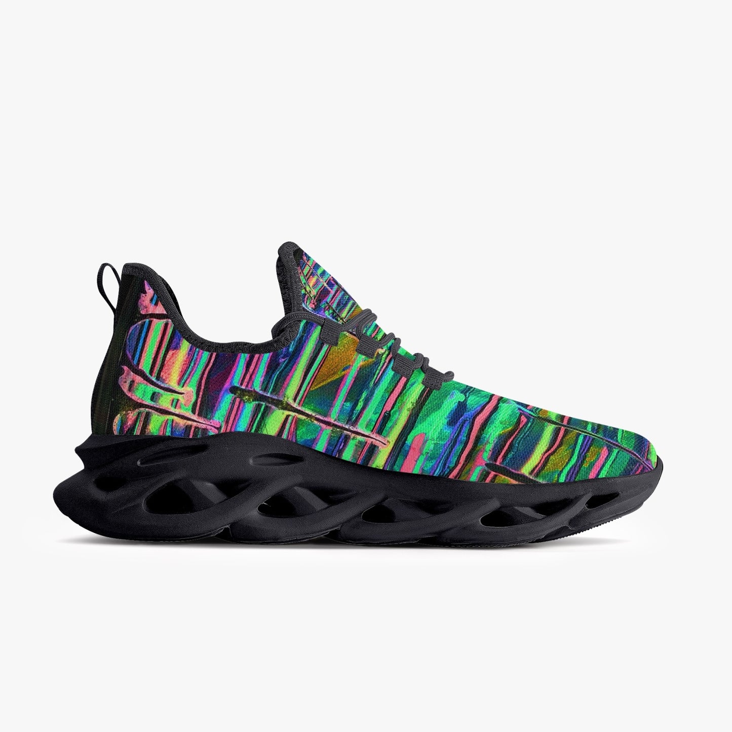 Drip Bounce Mesh Knit Sneakers - Black