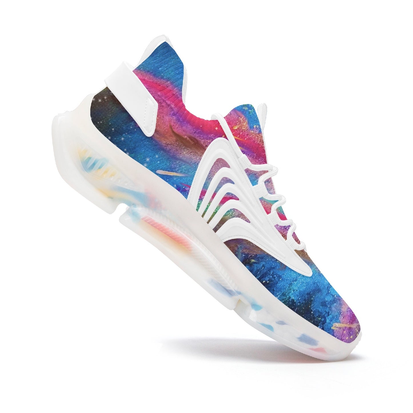 Explosive Nebula Wings Style Bounce Mesh Knit Sneakers