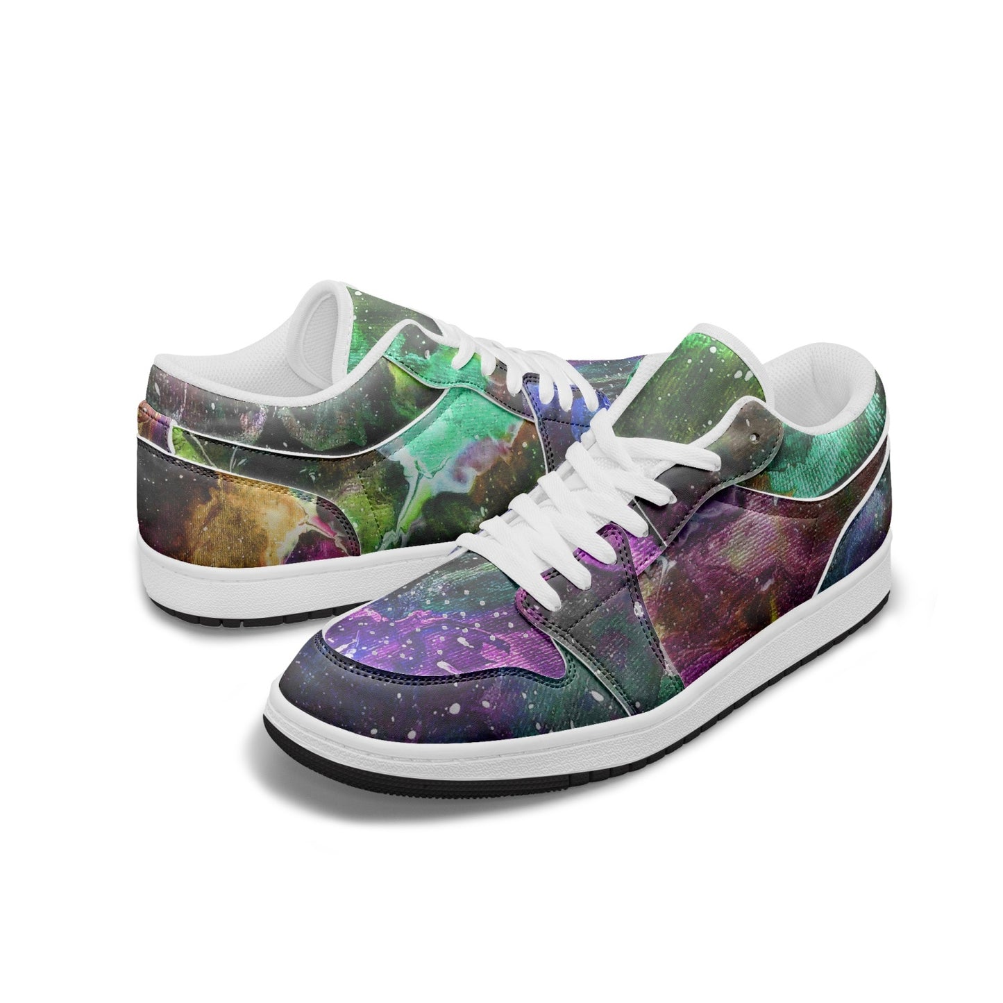 Galactic Clouds Low-Top AJ1 Leather Sneakers
