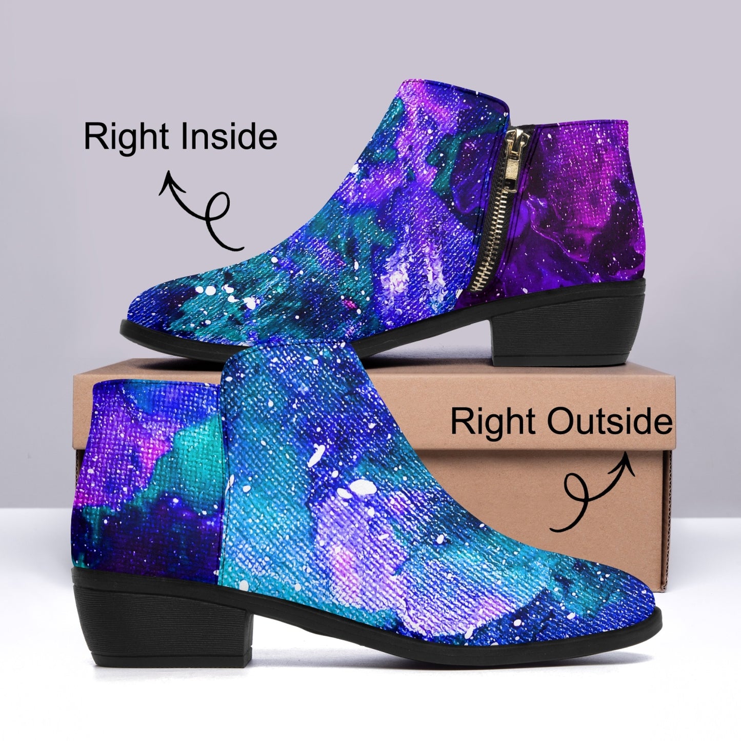 Galactic Love Zipper Boots