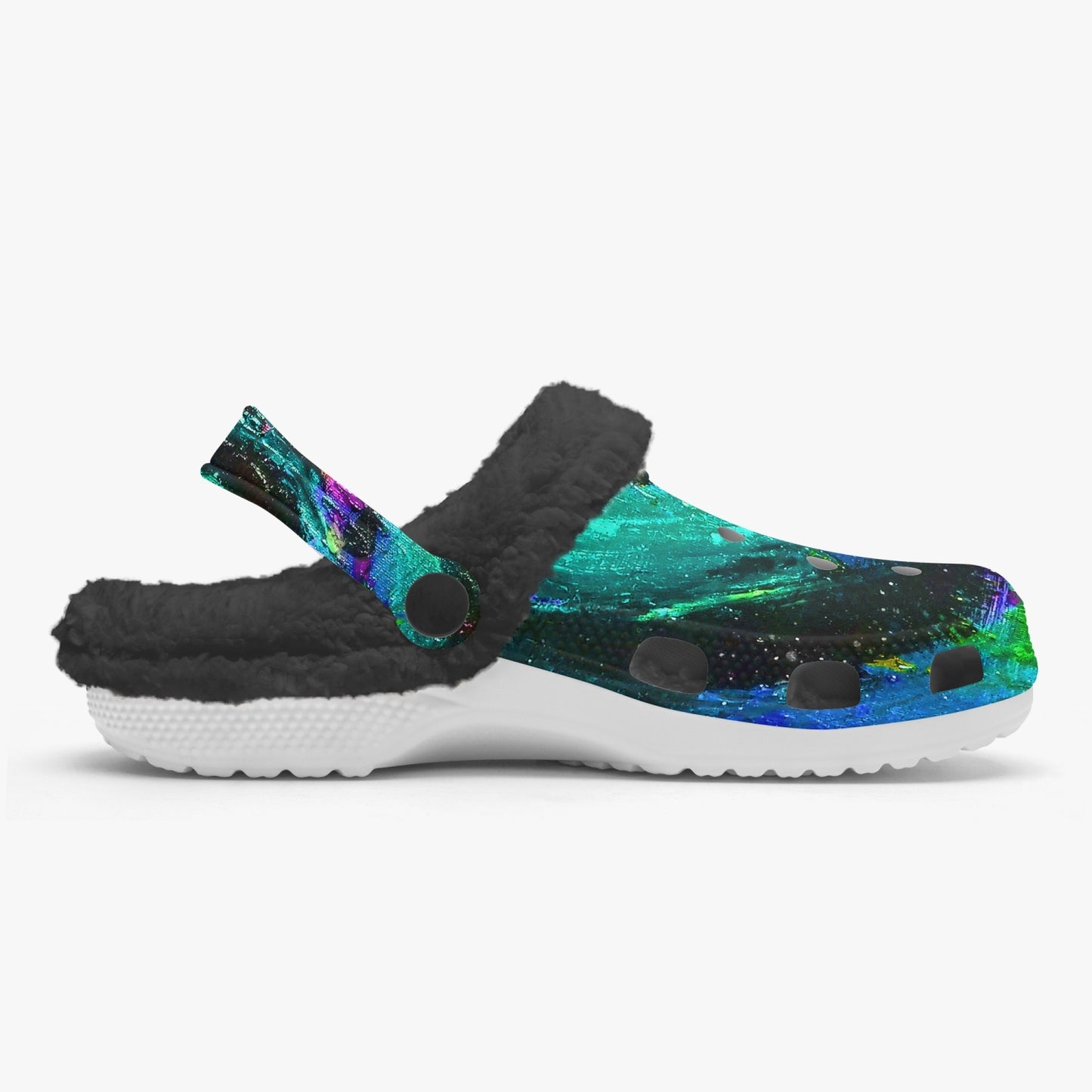 Different Dimensions: Turquoise Lined Clogs