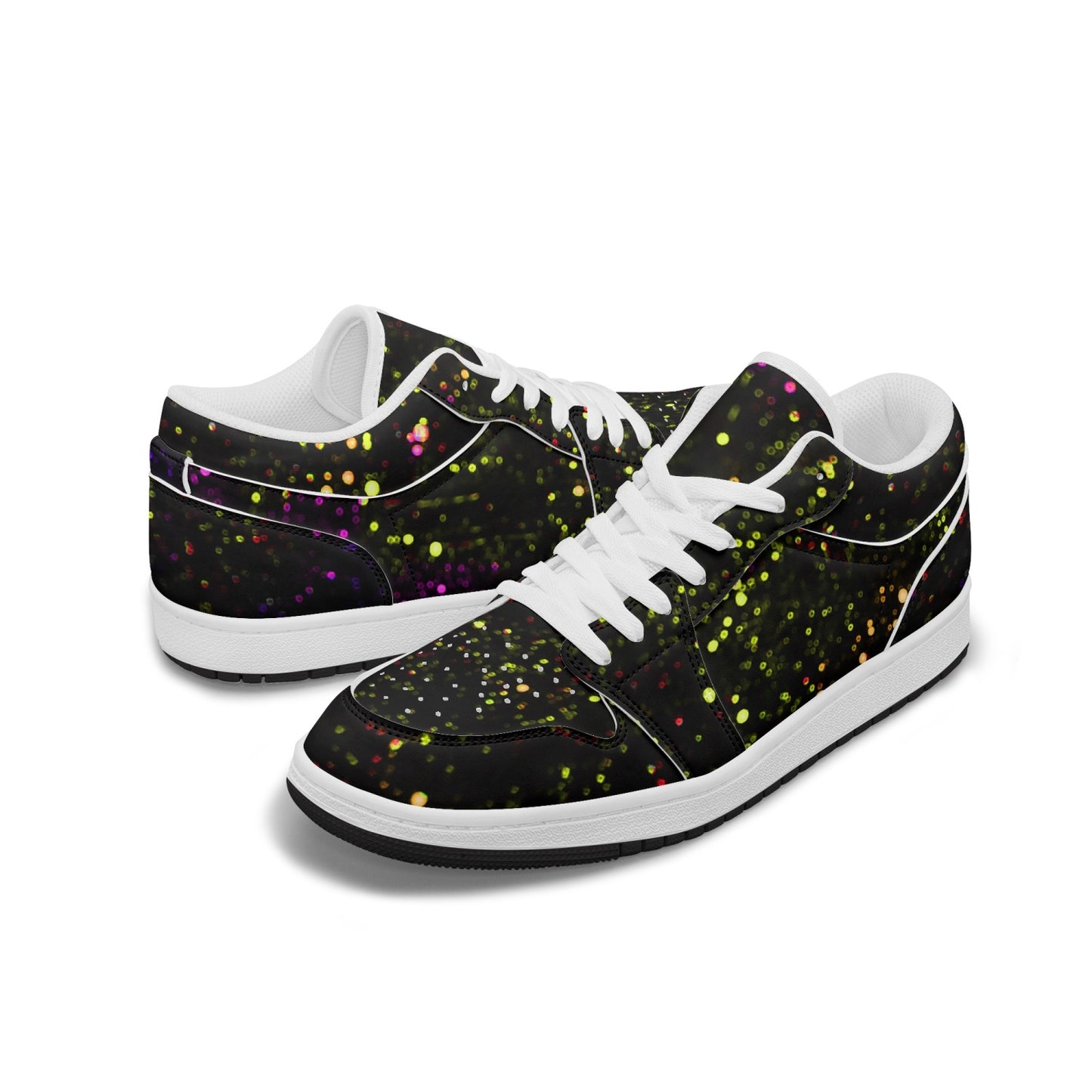 Star Party Gold Low-Top AJ1 Leather Sneakers