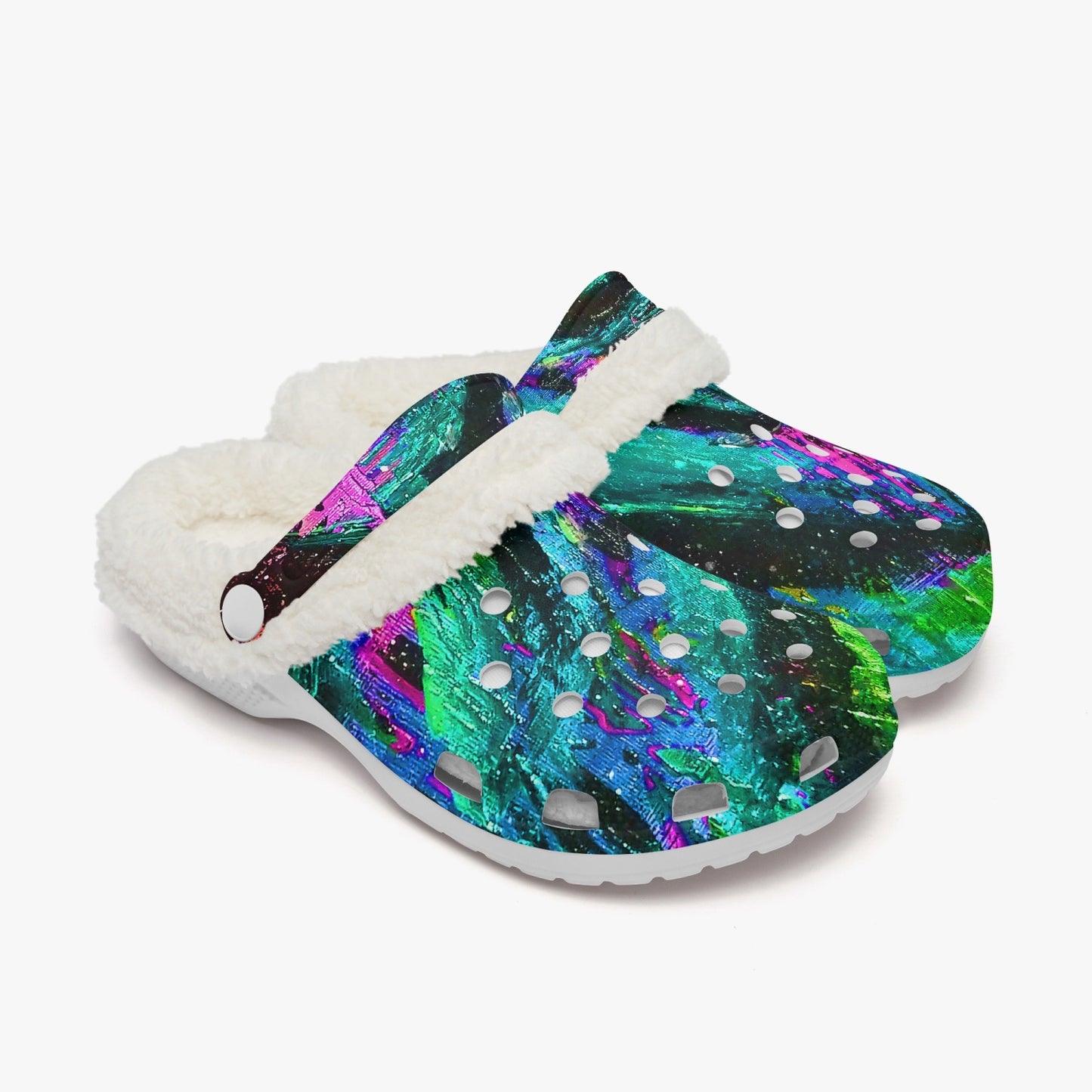 Different Dimensions: Turquoise Lined Clogs