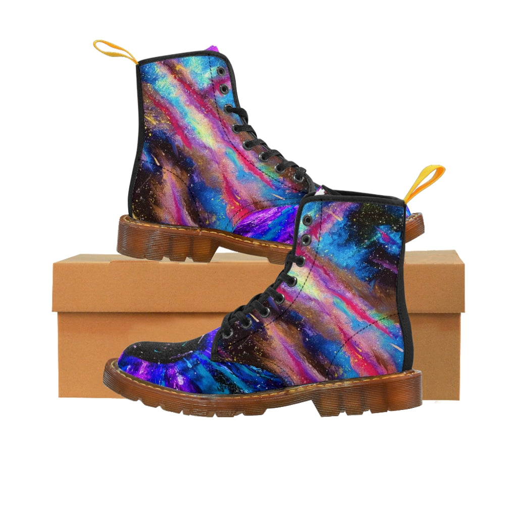 Explosive Nebula/Black Hole/Galactic Storm Mens Canvas Boots