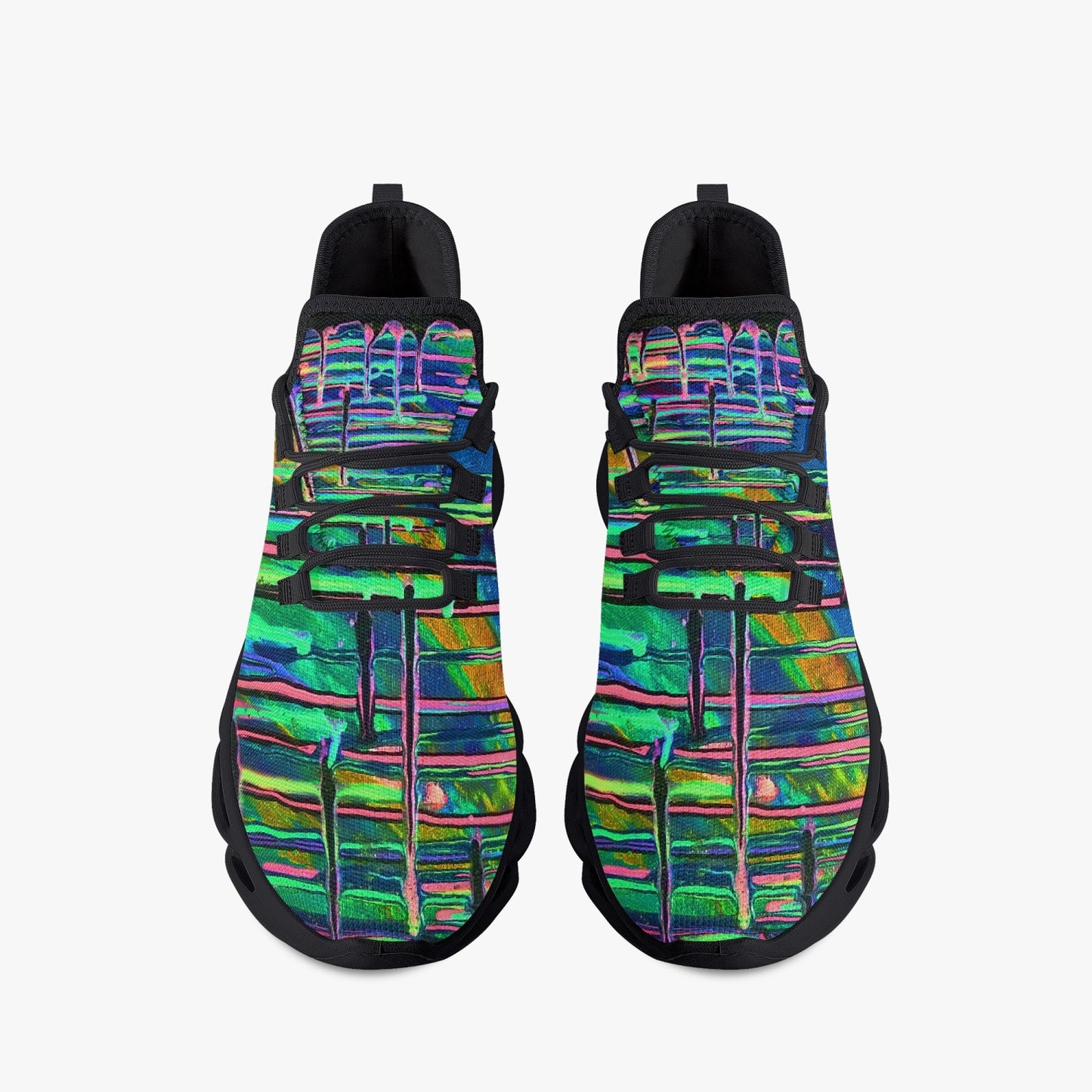 Drip Bounce Mesh Knit Sneakers - Black