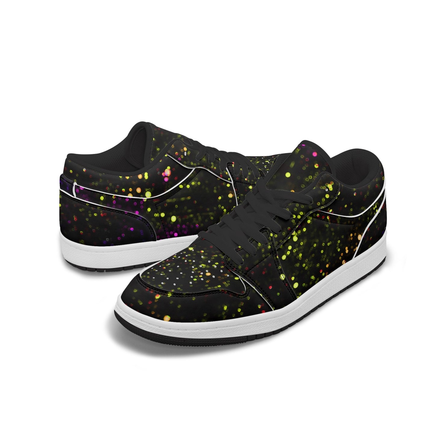 Star Party Gold Low-Top AJ1 Leather Sneakers