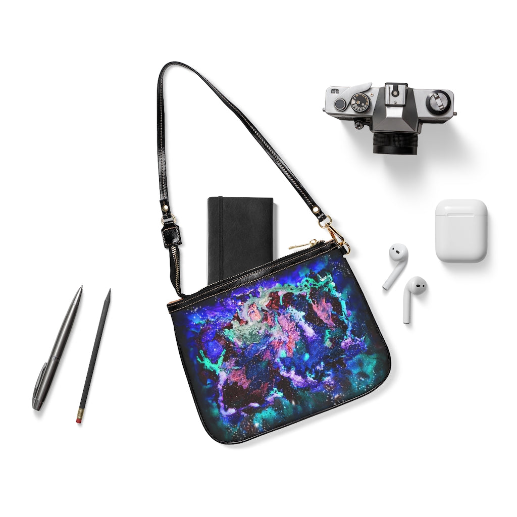 Teal Galaxy Small Shoulder Bag
