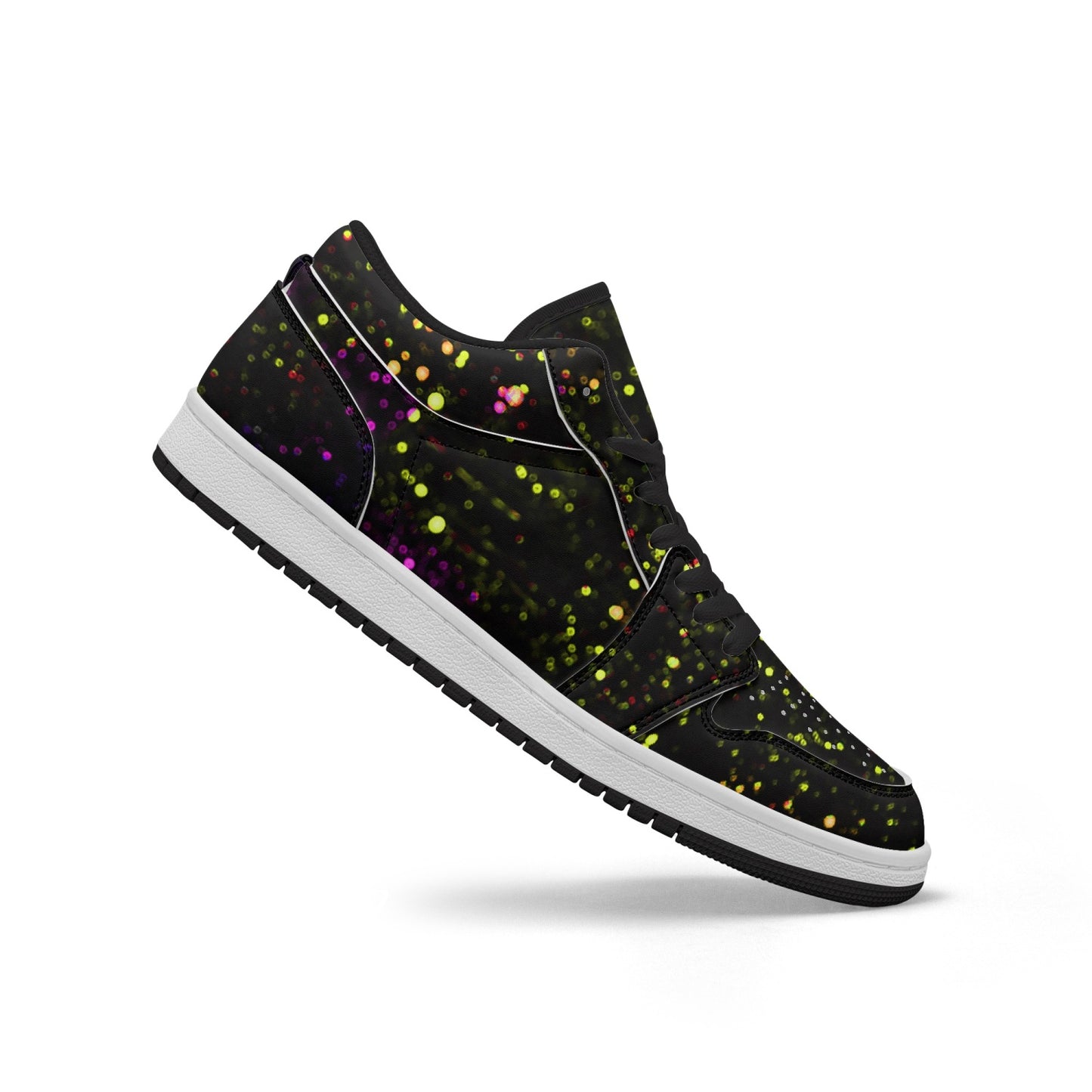 Star Party Gold Low-Top AJ1 Leather Sneakers
