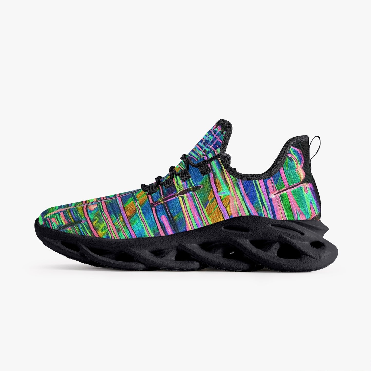 Drip Bounce Mesh Knit Sneakers - Black