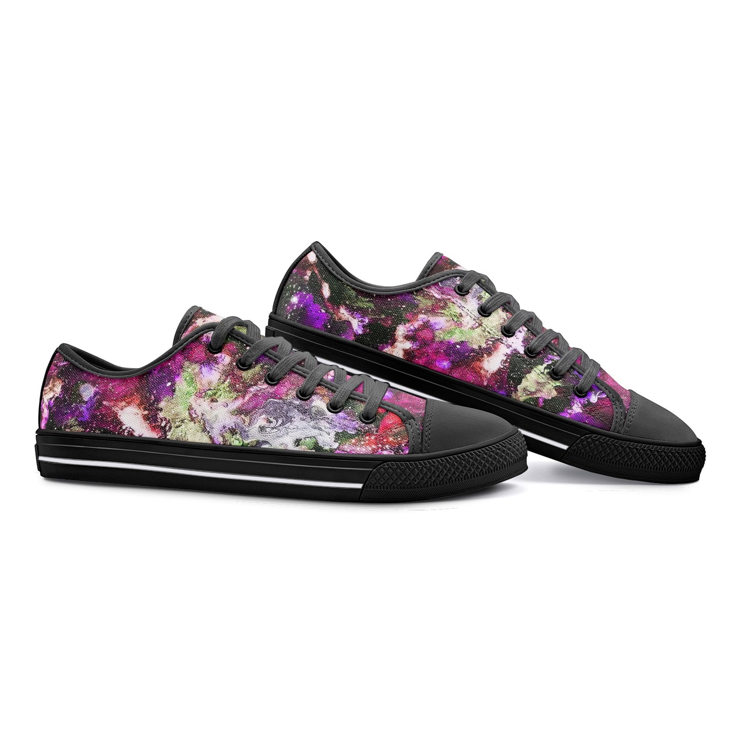 Galaxy: Red Unisex Low Top Canvas Shoes